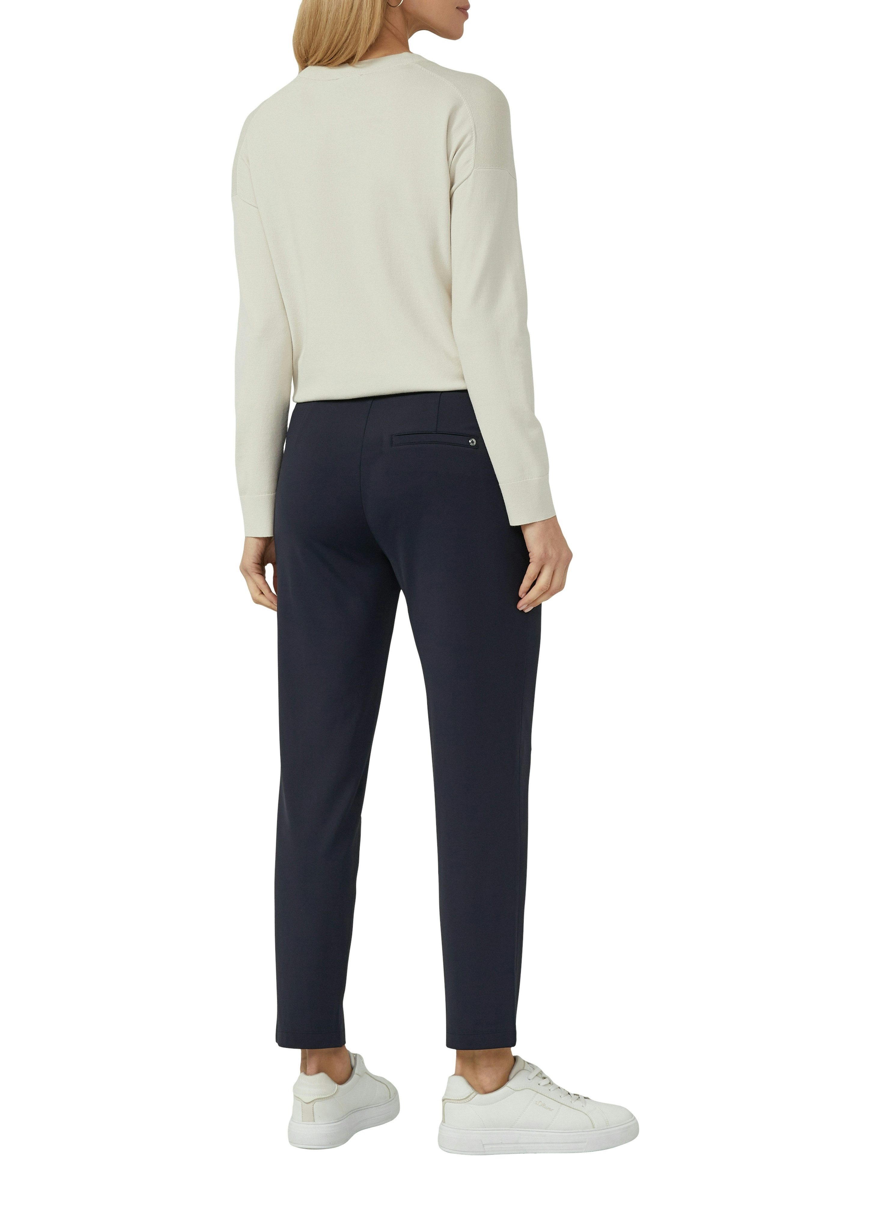 s.Oliver BLACK LABEL Stoffhose mit Kordelzug – Bild 2 von 4