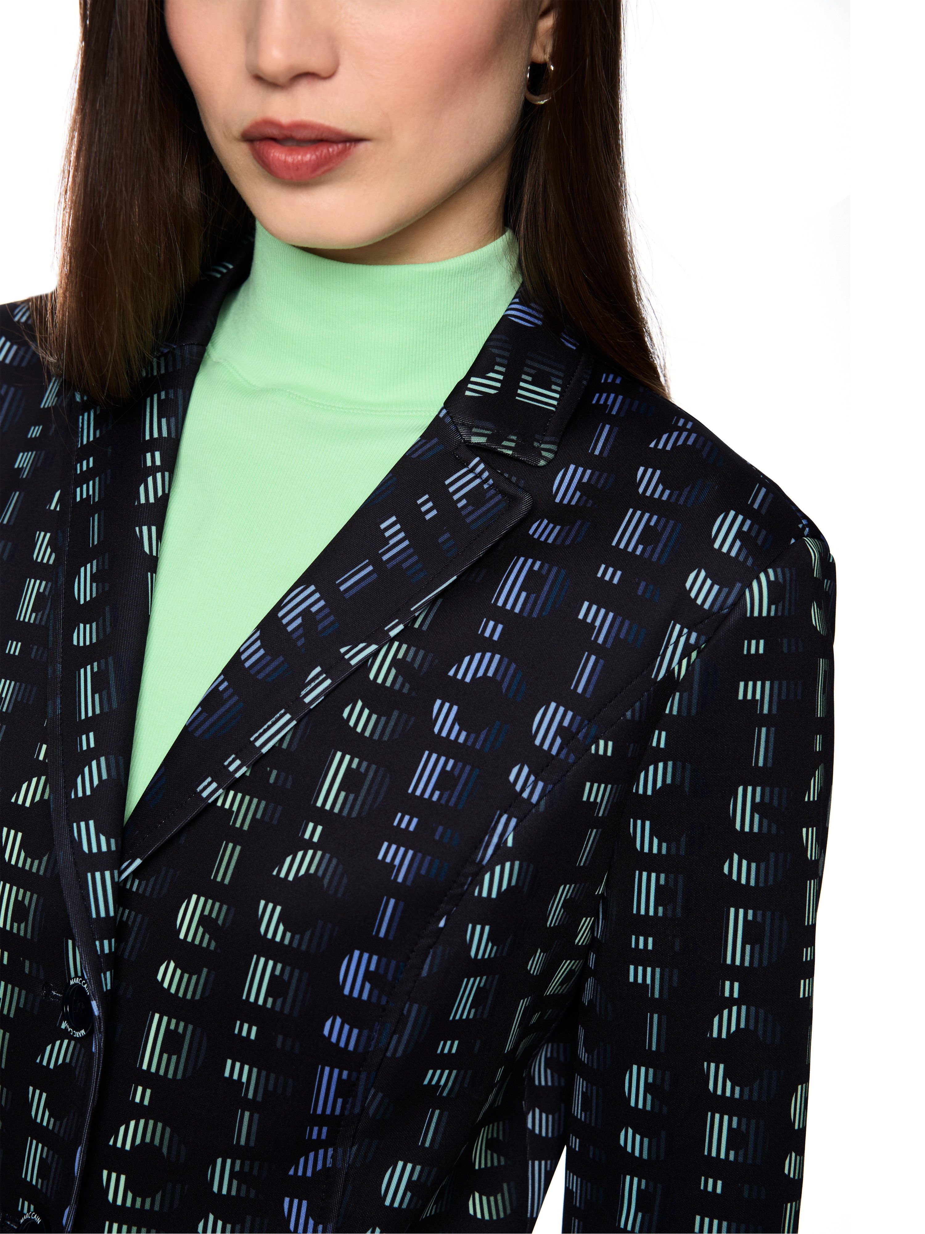 Marc Cain Jerseyblazer Urban Haze Premium Damenmode mit Print