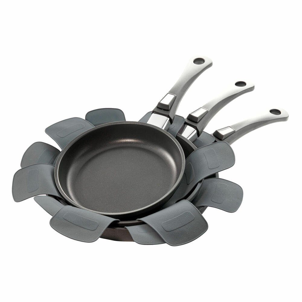 Berndes Bratpfanne Balance Induction Enduro 28 cm, Aluminium (Set, 3-tlg), Mit 2 Silikon-Pfannenschützern