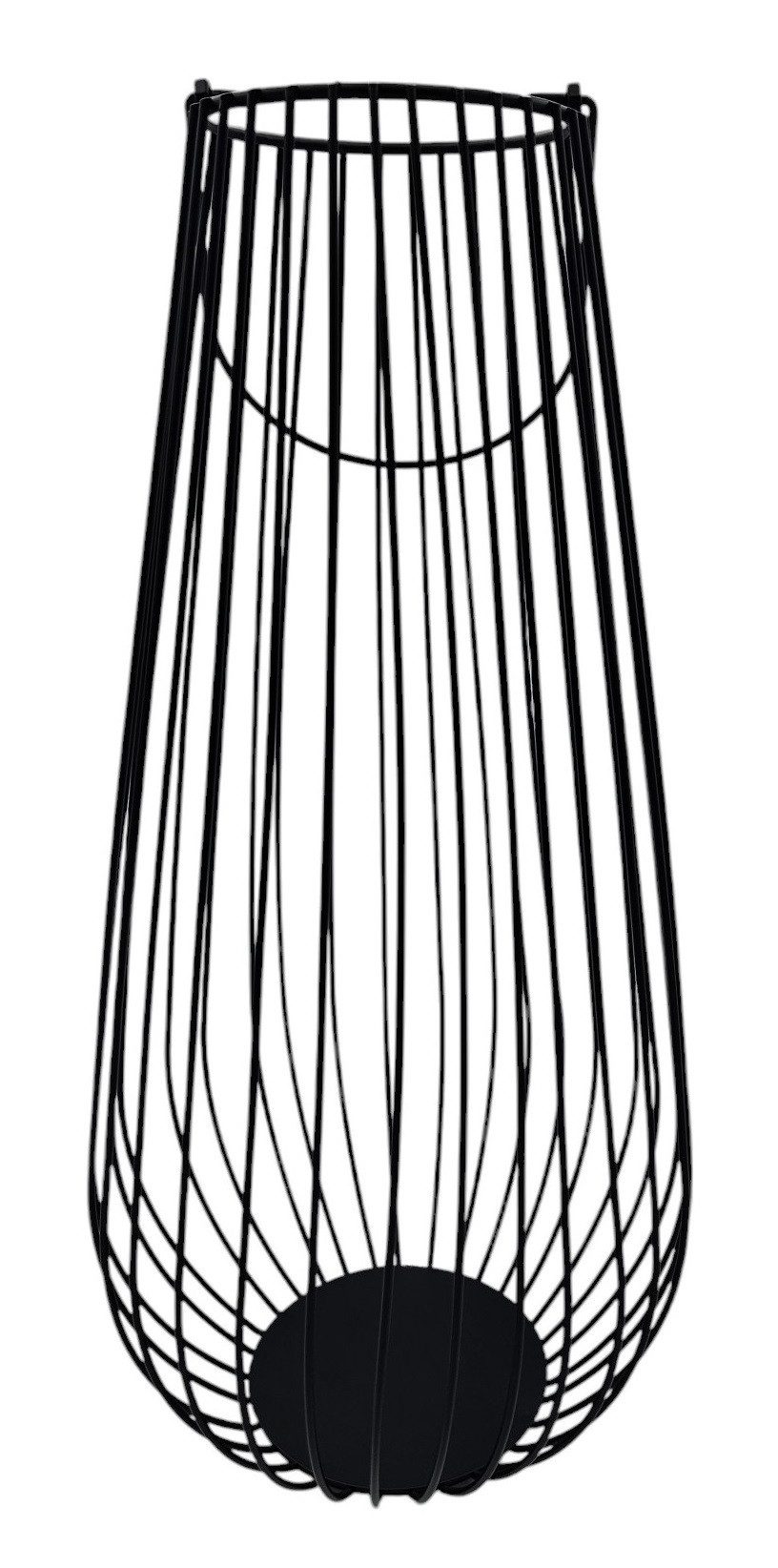 Kerzenlaterne Windlicht Metalllaterne 25x50 cm Kerzenhalter Gartenlampe schwarz