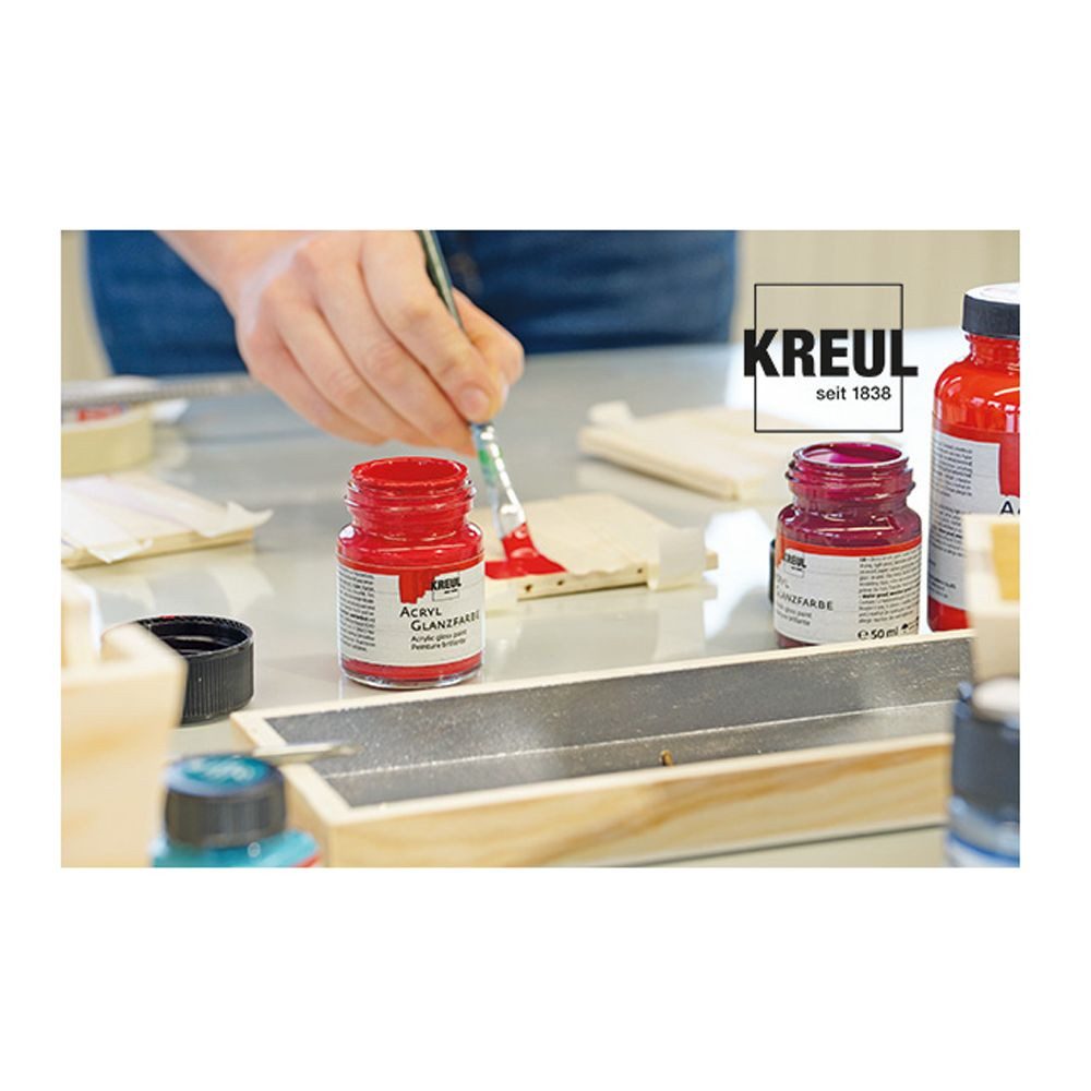 C. KREUL Acrylfarbe KREUL Acryl Glanzfarben Basis Set 6x20ml Glas