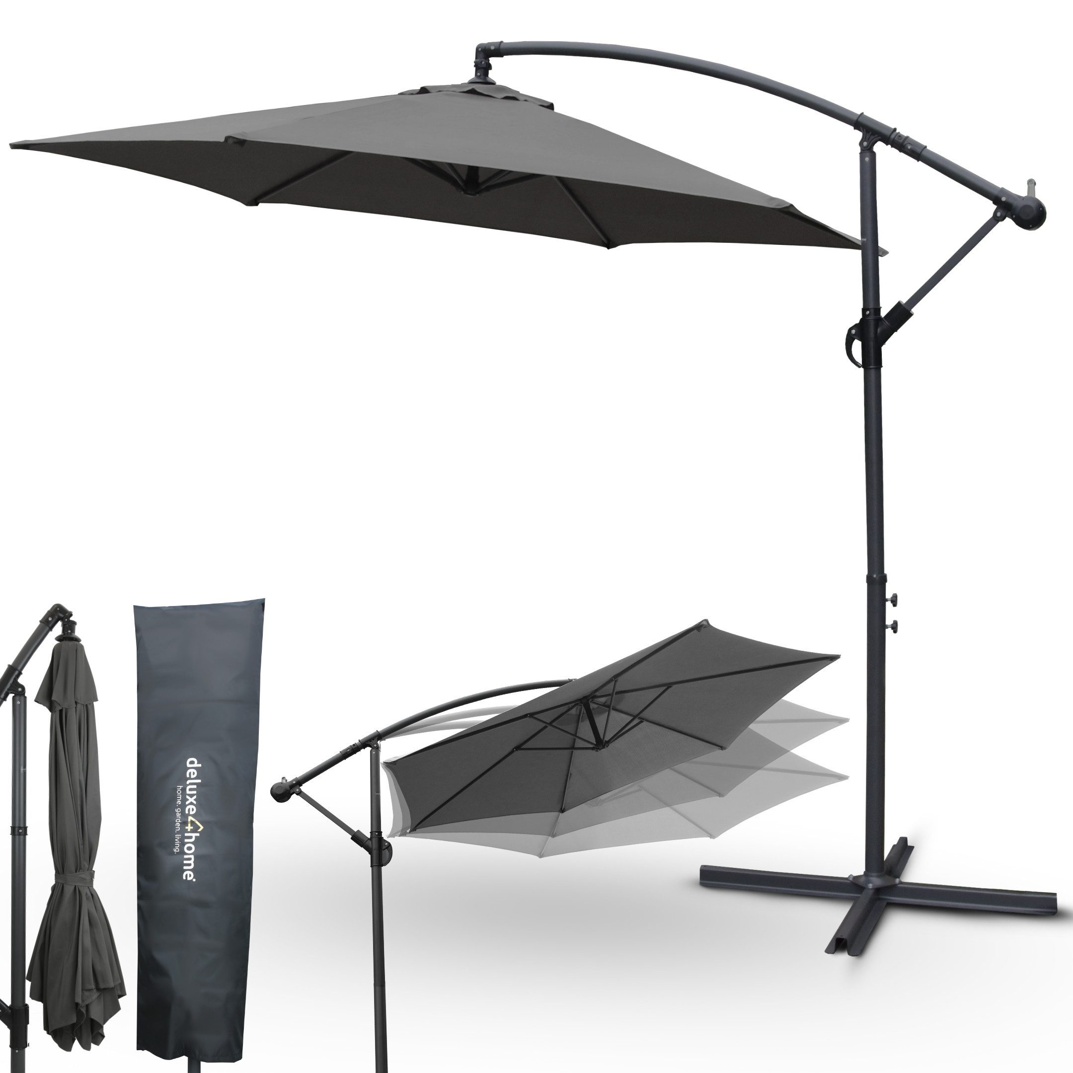 deluxe4home Sonnenschirm Ampelschirm Ø270 cm mit günstig online kaufen