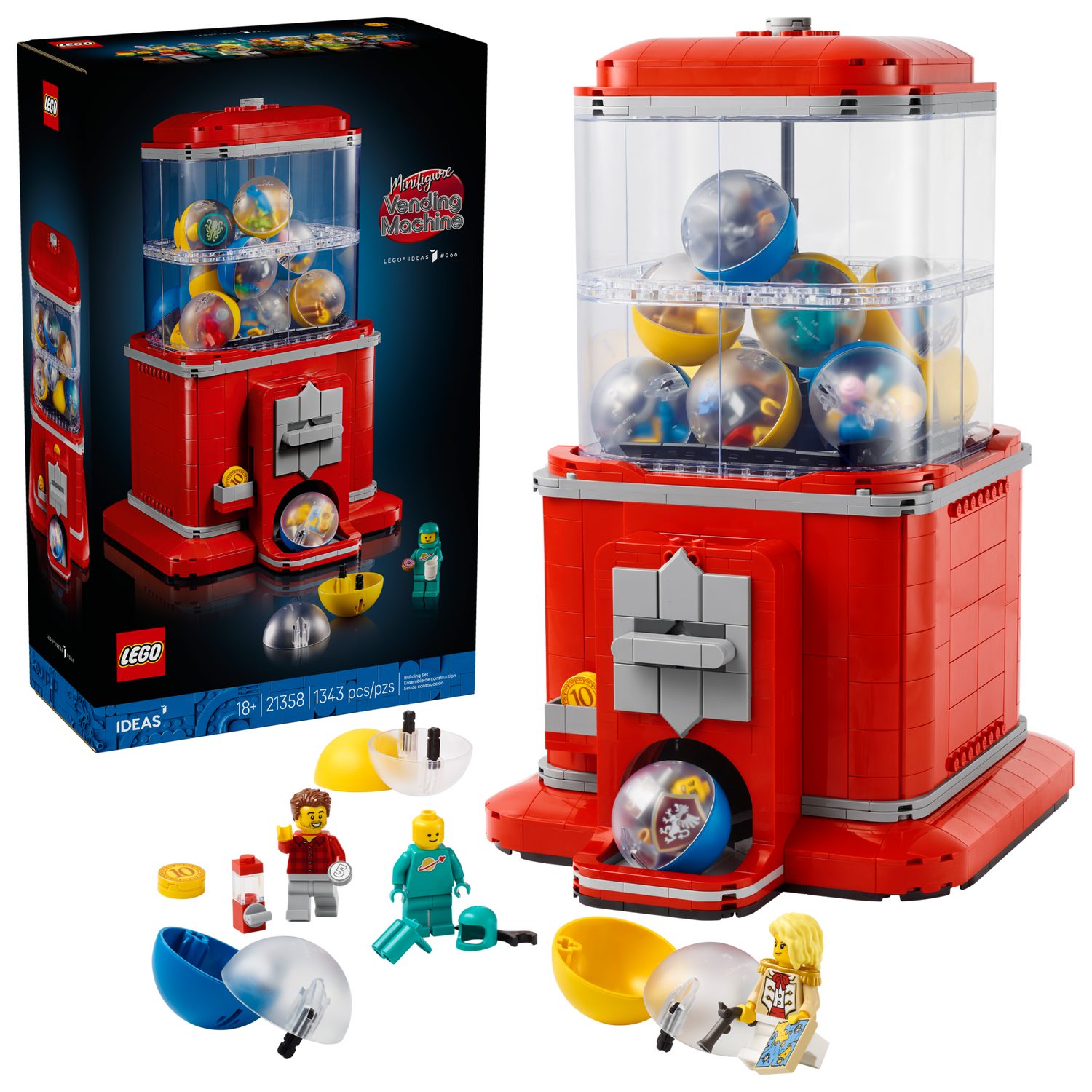 LEGO® Ideas 21358 Spielzeugautomat mit Minifiguren Spielbausteine, (Set, 1343 St., Set)