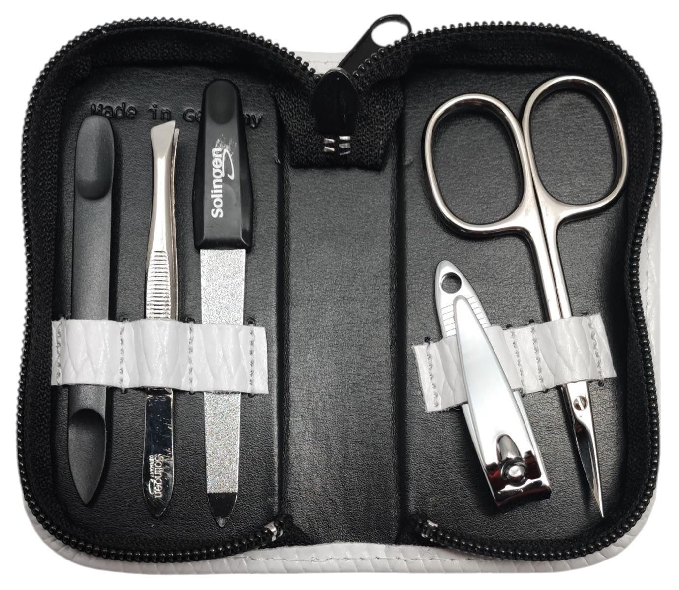 EloModa Maniküre-Etui 5-tlg Maniküre-Set aus Echtleder – Made in Germany, S günstig online kaufen