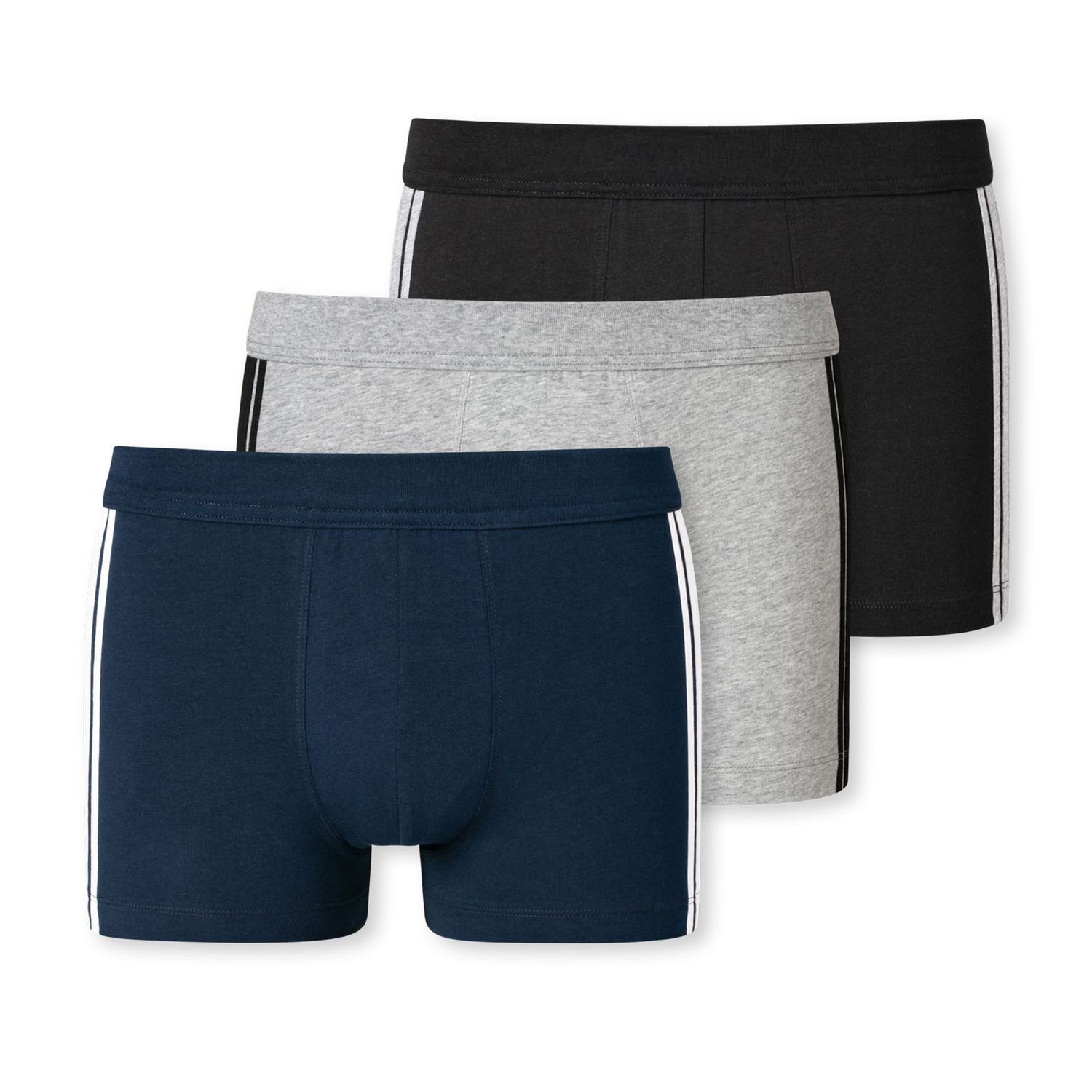 Schiesser Boxershorts (3-St) mit seitlichen Streifen im 3er Pack günstig online kaufen