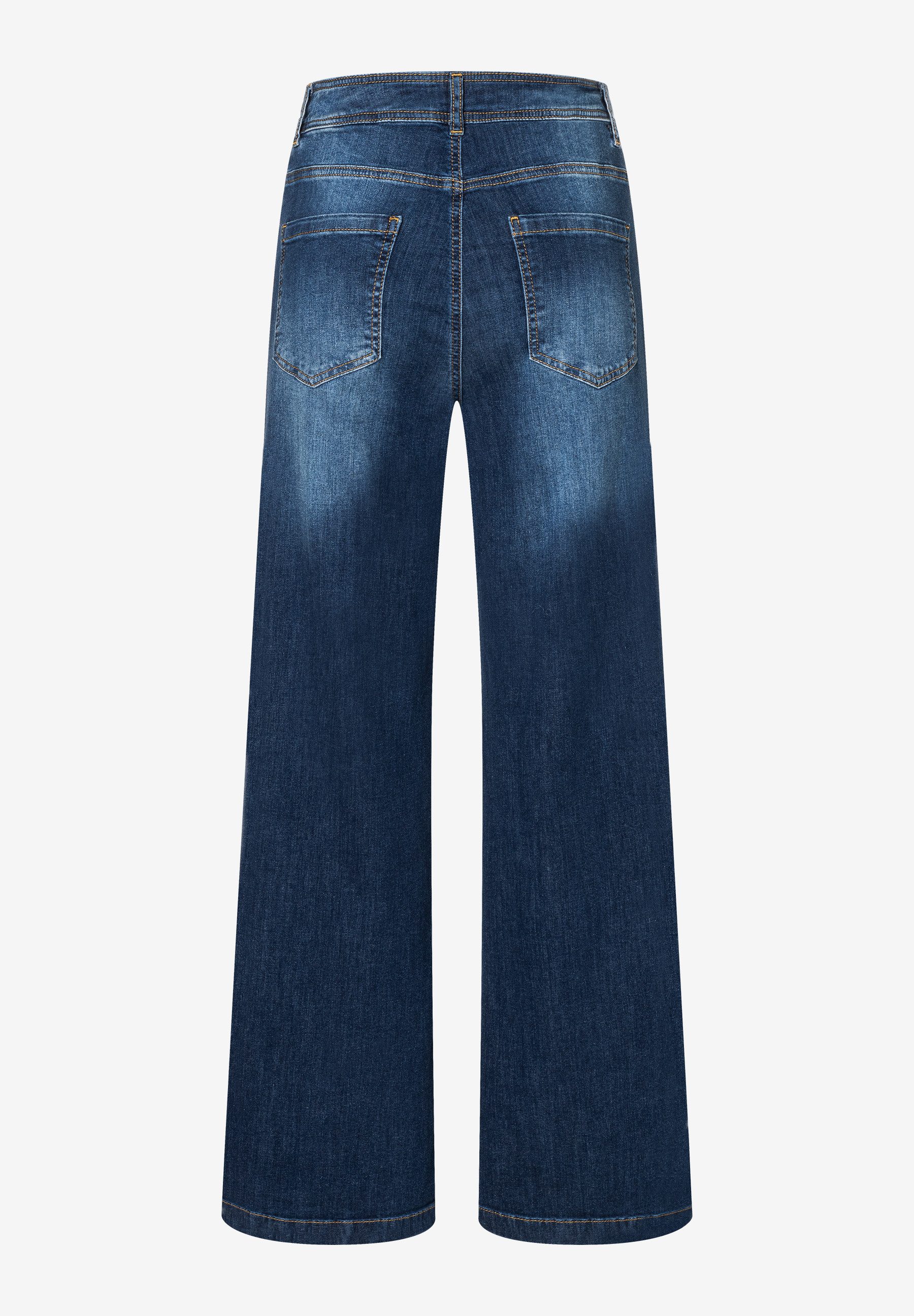 MORE&MORE Stretch-Jeans weite Jeans mit Tunnelzug
