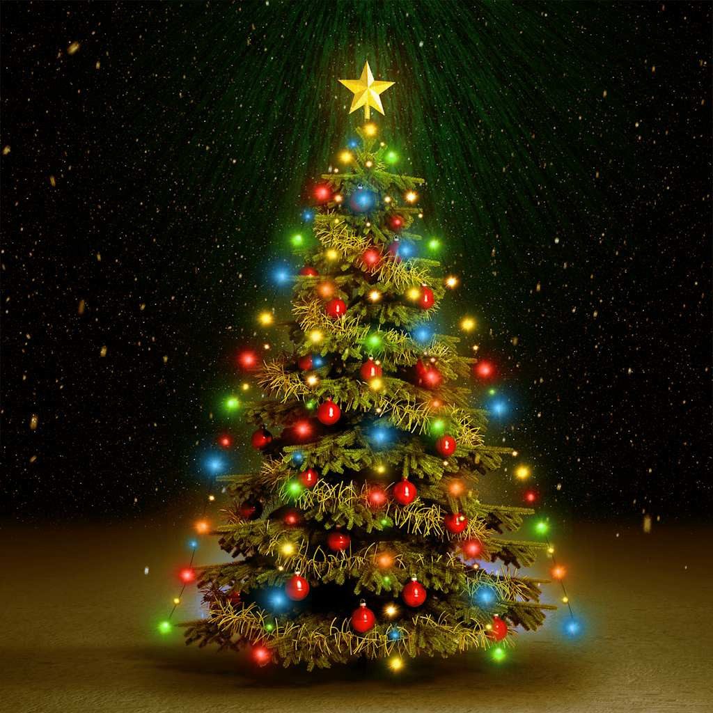 furnicato LED-Baummantel LED Weihnachtsbaumbeleuchtung 180 LEDs, 180 cm, Mehrfarbig, Wasserfeste Lichterkette mit 8 Funktionen und 5m Verlängerungskabel