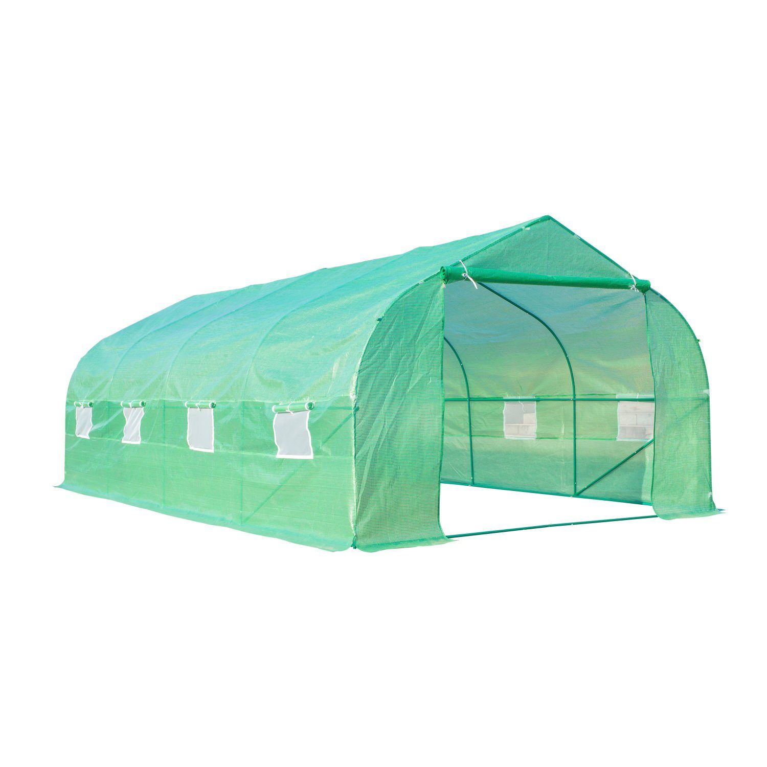 Outsunny Foliengewächshaus Gewächshaus mit Giebeldach