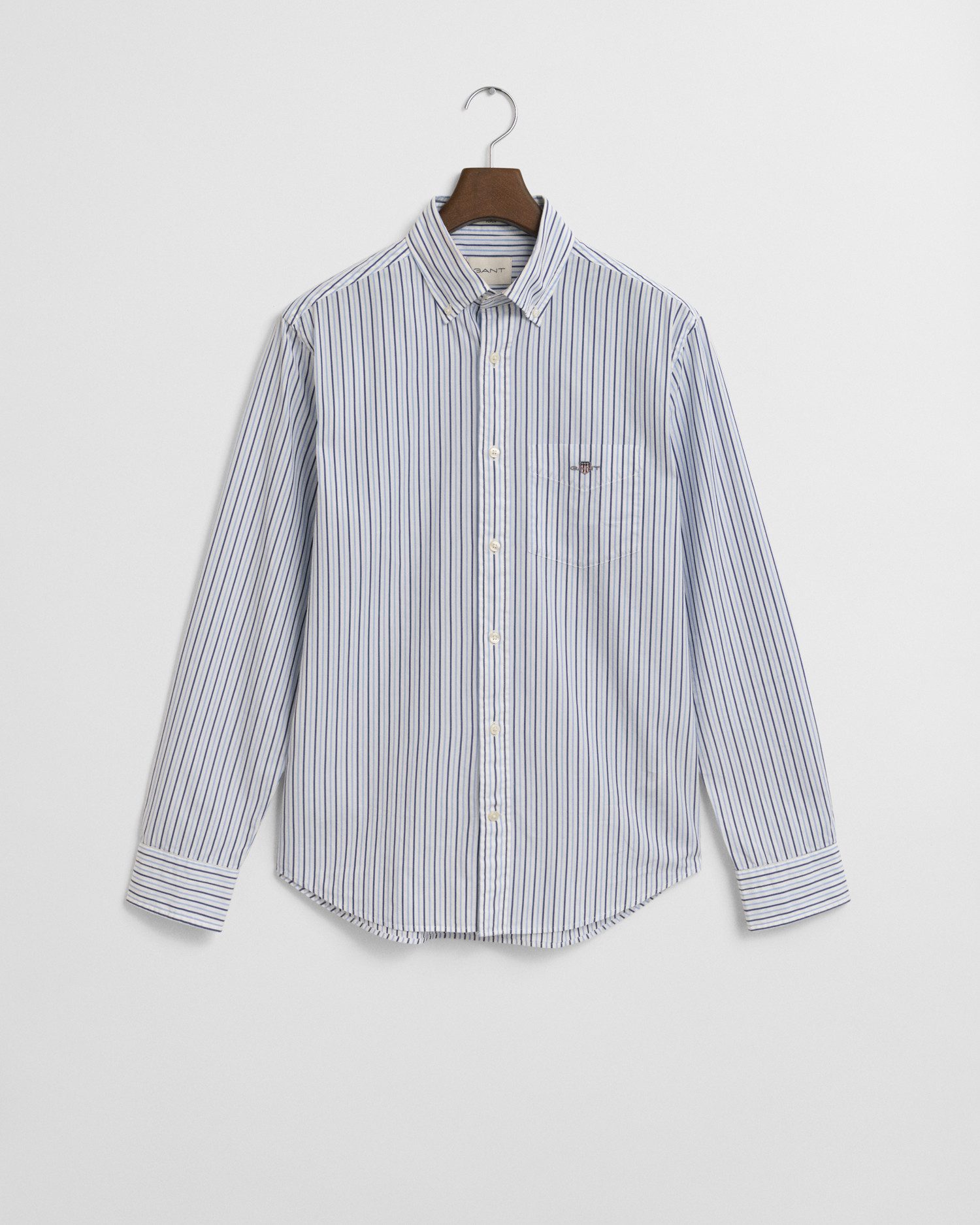 Gant Langarmhemd Regular-Fit Popeline Hemd mit mehrfarbigen Streifen