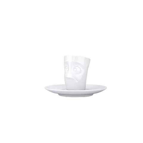 FIFTYEIGHT PRODUCTS Espressotasse TV Tasse Espresso Mug 13 verdutzt weiß mit Henkel, TV Tasse Espresso Mug 13 verdutzt weiß mit Henkel