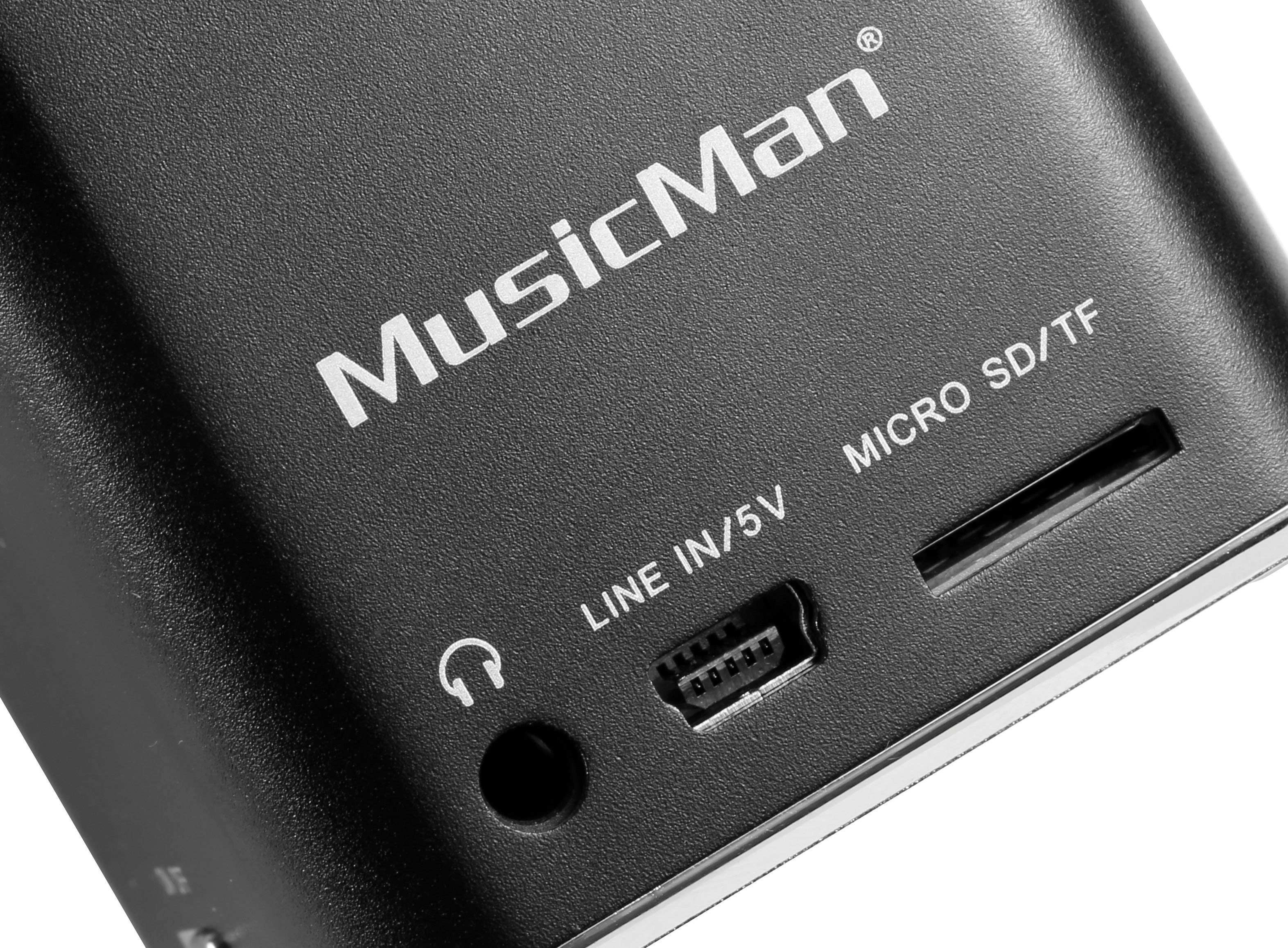 MusicMan schwarz W) Mini Technaxx Portable-Lautsprecher Soundstation (3