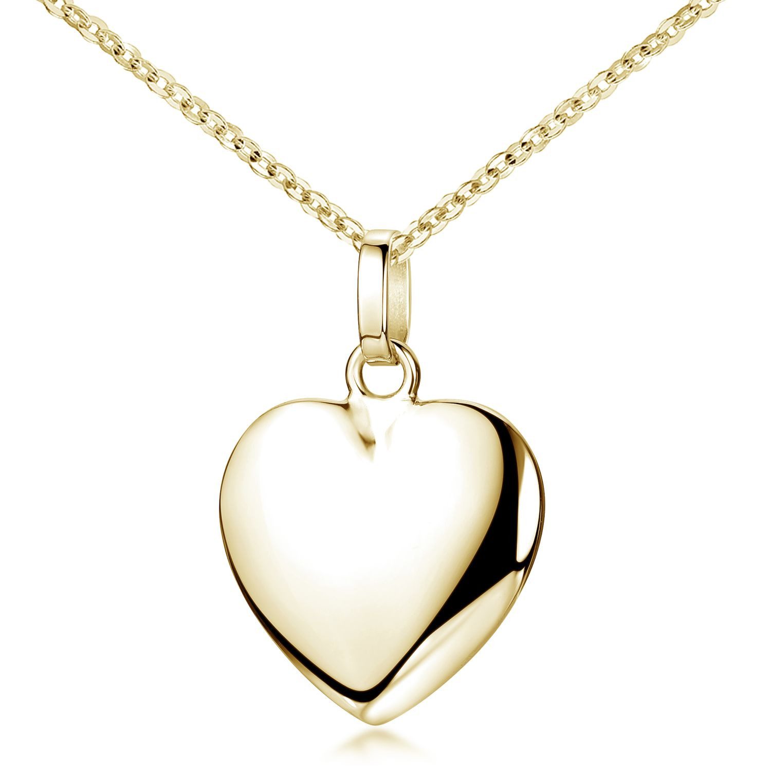 Materia Herzanhänger Damen Gold Liebe Herz KA-272, Sterlingsilber, vergoldet