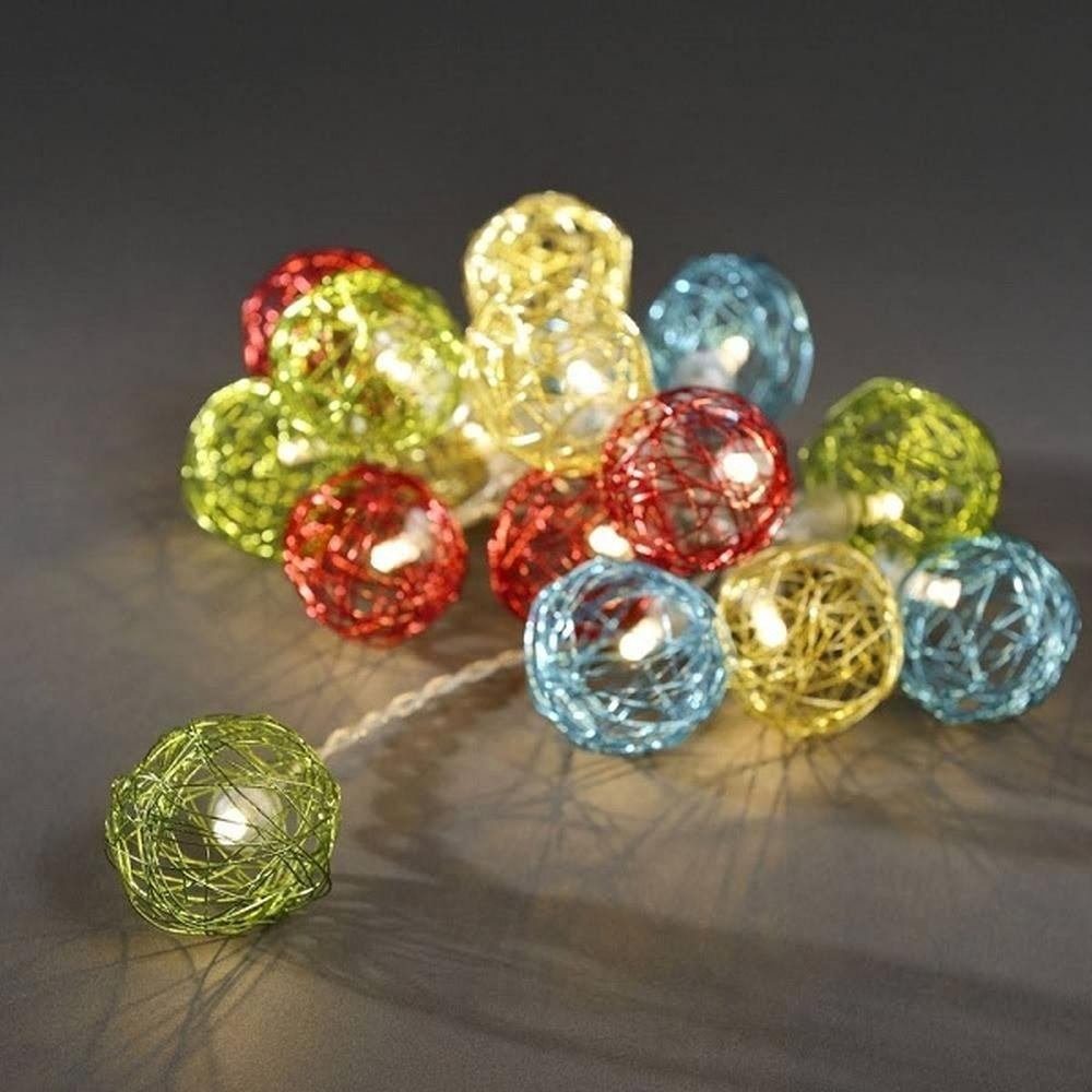 KONSTSMIDE LED-Lichterkette 3176-503 LED Dekolichterkette 16er ALU Drahtkugeln
