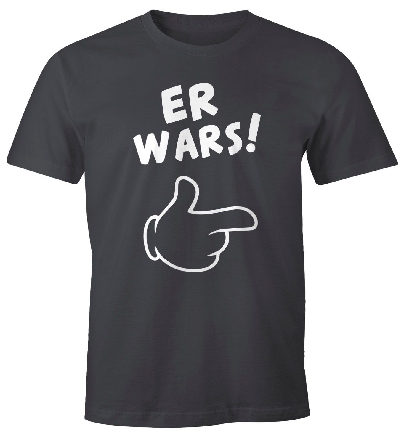 MoonWorks Print-Shirt Herren T-Shirt Er wars günstig online kaufen