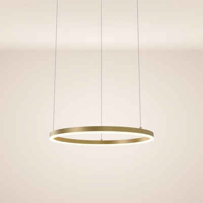 s.luce Pendelleuchte LED Pendelleuchte Ring 60 direkt oder indirekt 5m Abhängung Gold, Warmweiß