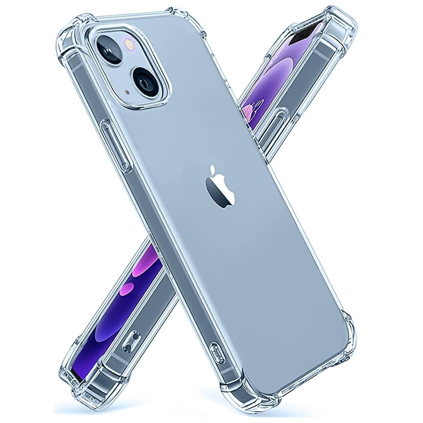 CoolGadget Handyhülle Anti Shock Rugged Case für Apple iPhone 14 6,1 Zoll, Slim Cover Kantenschutz Schutzhülle für iPhone 14 Hülle Transparent