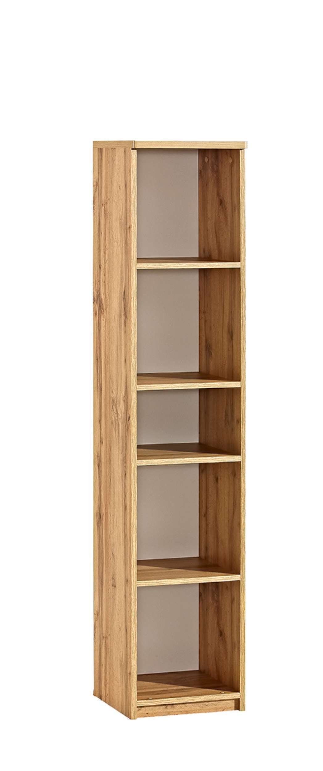 Stylefy Kinderregal Arcola, 5 Fächern, Push-to-Open, Design, Eiche Bücherregal, Standregal, viel Wotan Kinder variabel mit stellbar, Modern für Stauraum