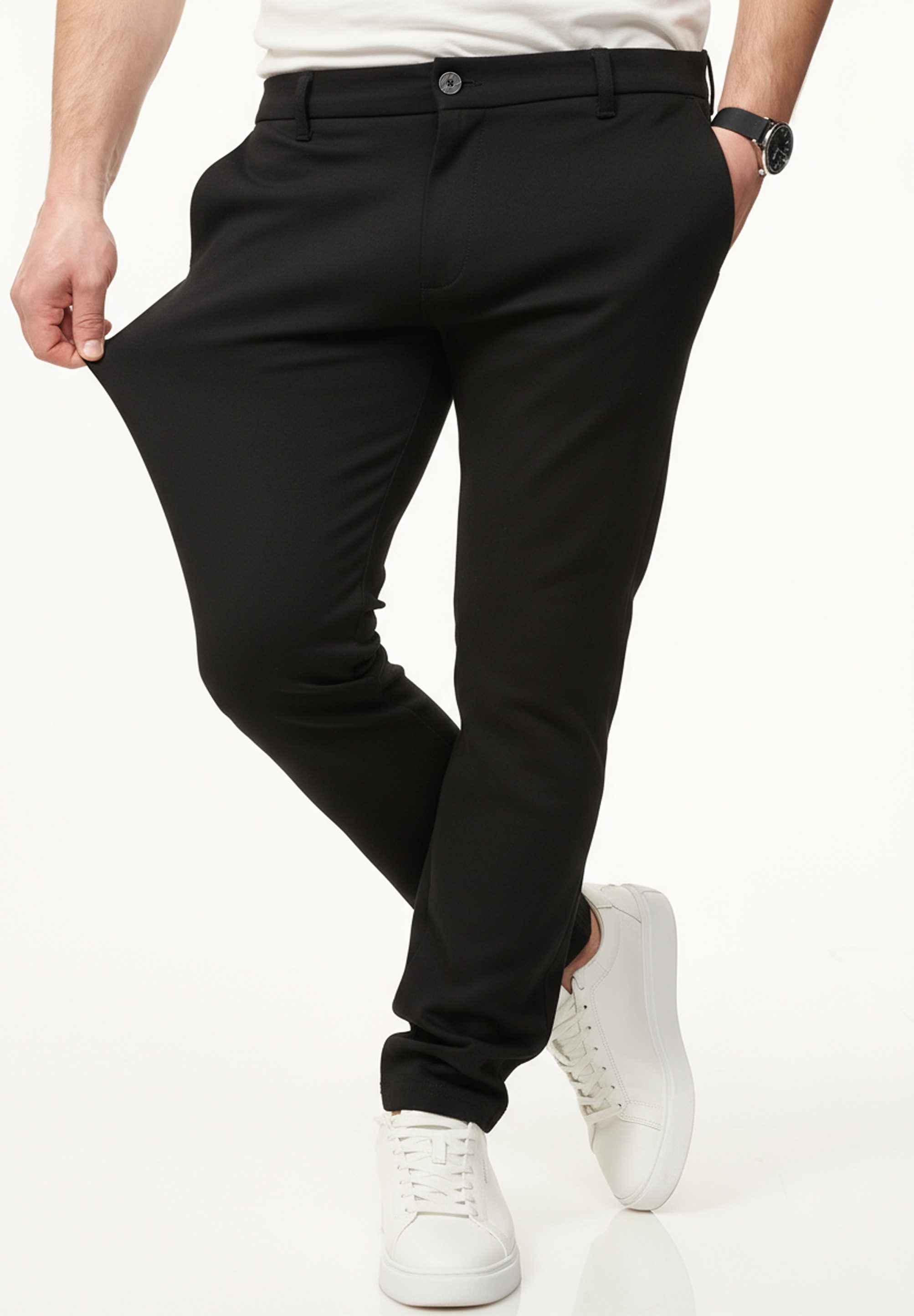 DAILY COTTON Chinohose als Performance Pants mit Super Stretch in Slim-Fit Ultra Bequeme & Flexible Herren Stoffhose mit 6% Elasthan
