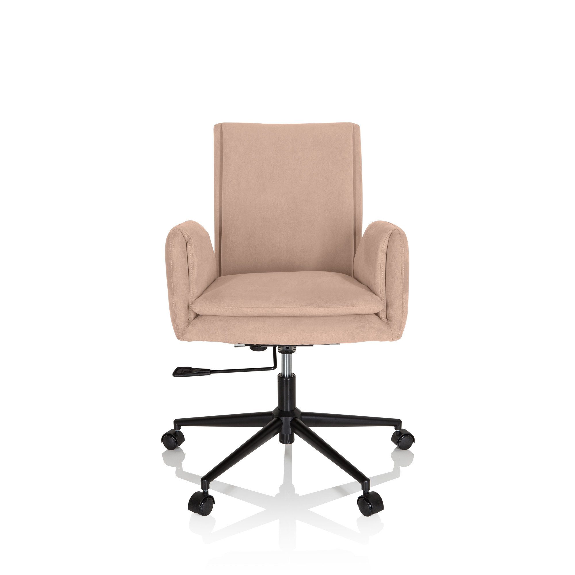 hjh OFFICE Drehstuhl Home St), ergonomisch Stoff Armlehnen PRO mit (1 FLOW Bürostuhl Beige Office Schreibtischstuhl