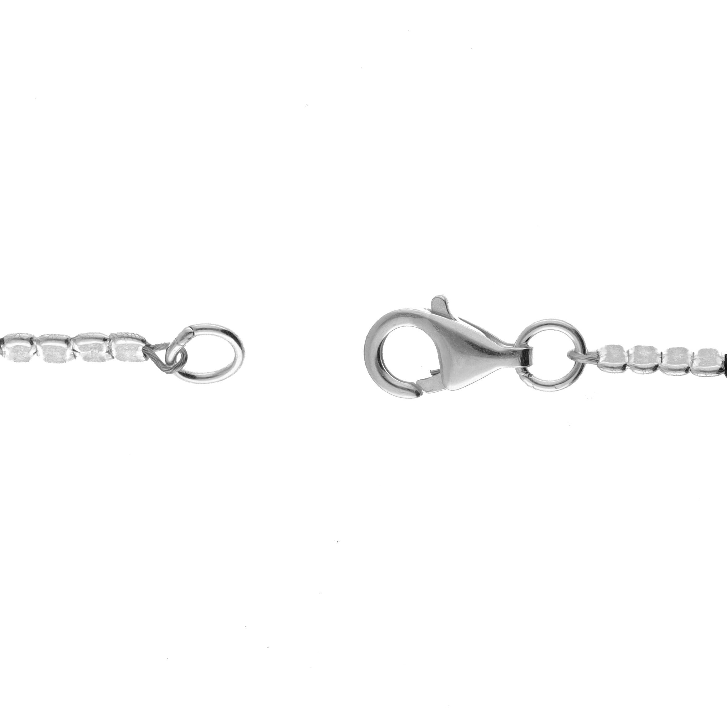 Lebensquelle Plus Kette ohne Anhänger Turmalin, schwarz 2 mm Perlenkette facettiert, 45 cm + Silberverschlu – Bild 3 von 5