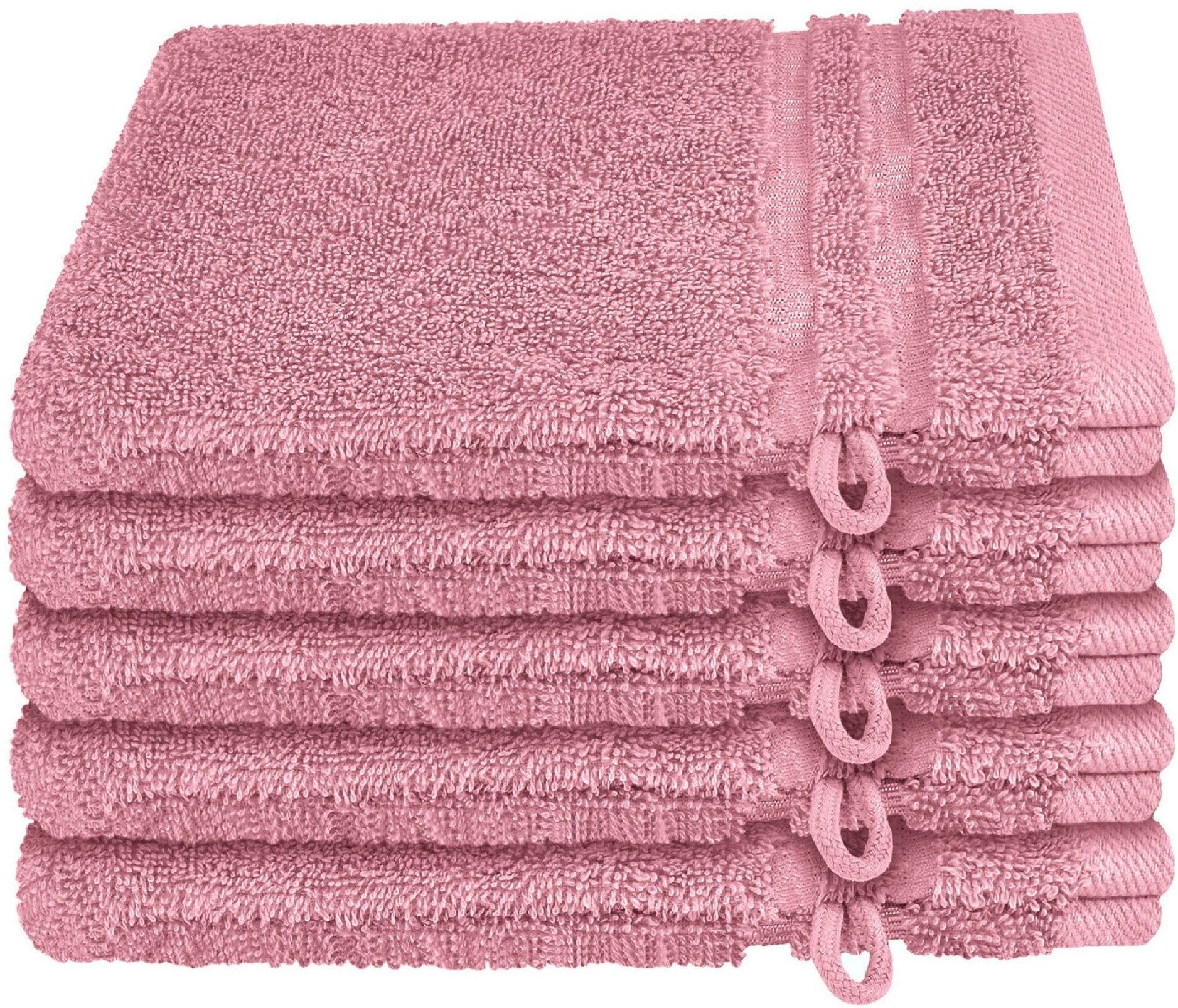 Schiesser Waschhandschuh Milano Waschhandschuh-Set aus weicher Baumwolle in Frottier-Qualität, (5-St), mit Webbordüre