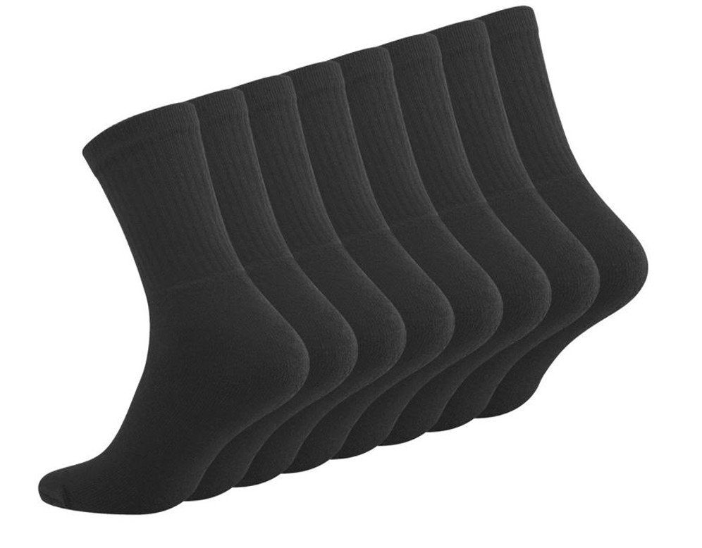 VCA Businesssocken Herren Baumwoll Sport- und Freizeitsocken in schwarz 8 Paar