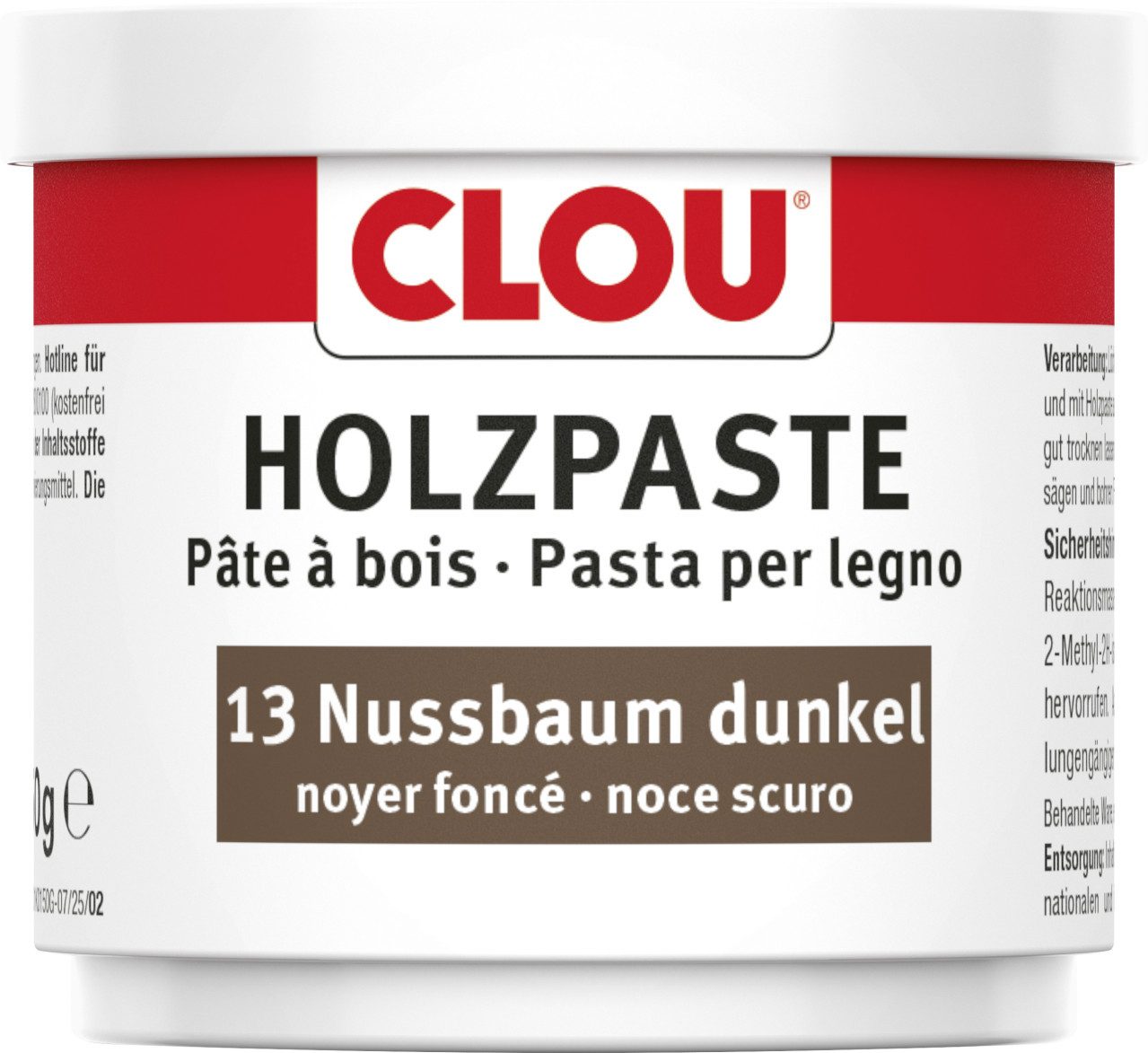 CLOU Clou Holzpaste 150 g nussbaum Schutzwachs