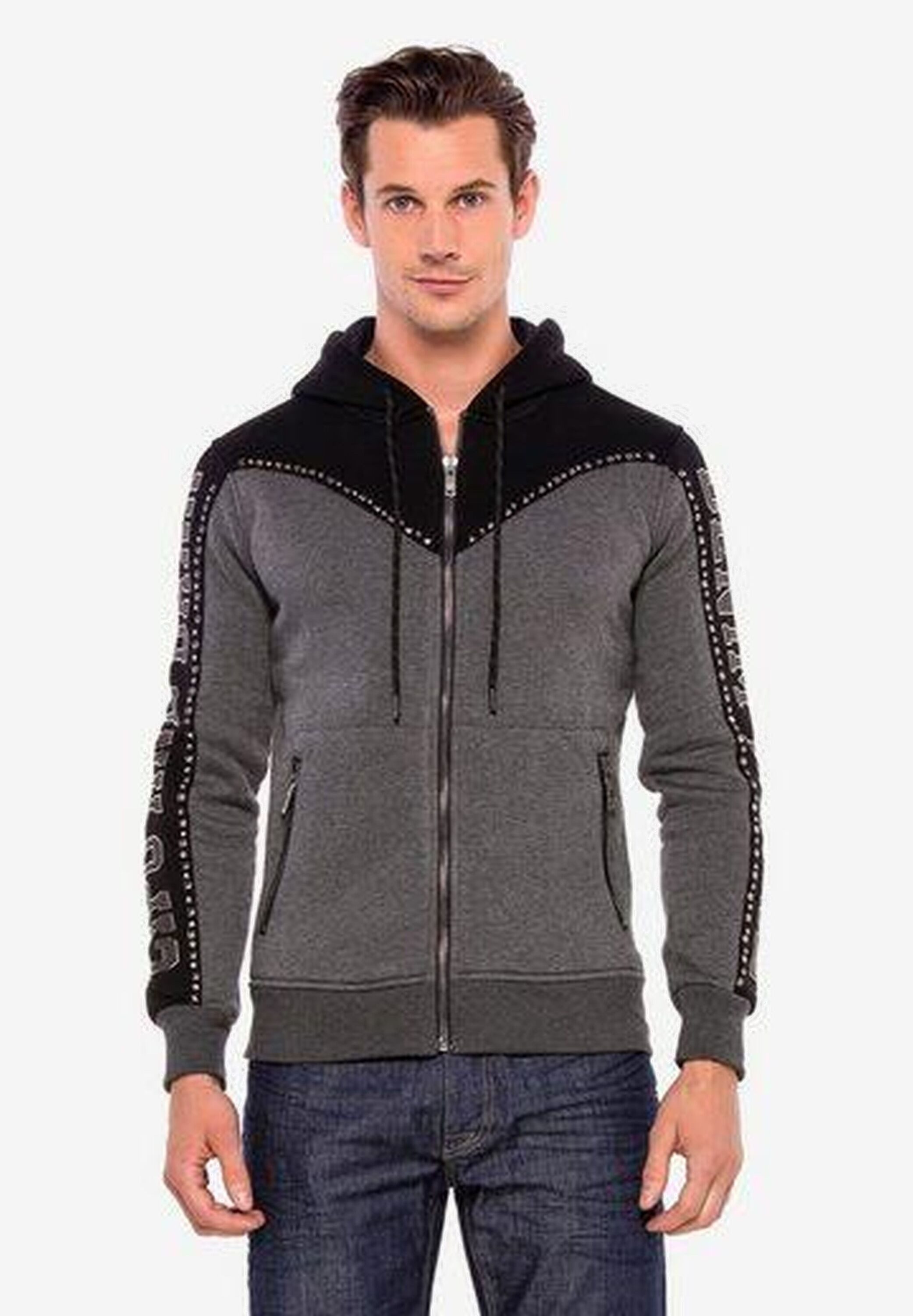Cipo & Baxx Sweatjacke Sweatjacke (1-tlg) mit praktischen Kapuze, CL381