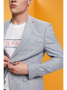 Esprit Collection Anzugsakko Einreihiger Karoblazer in schmaler Passform