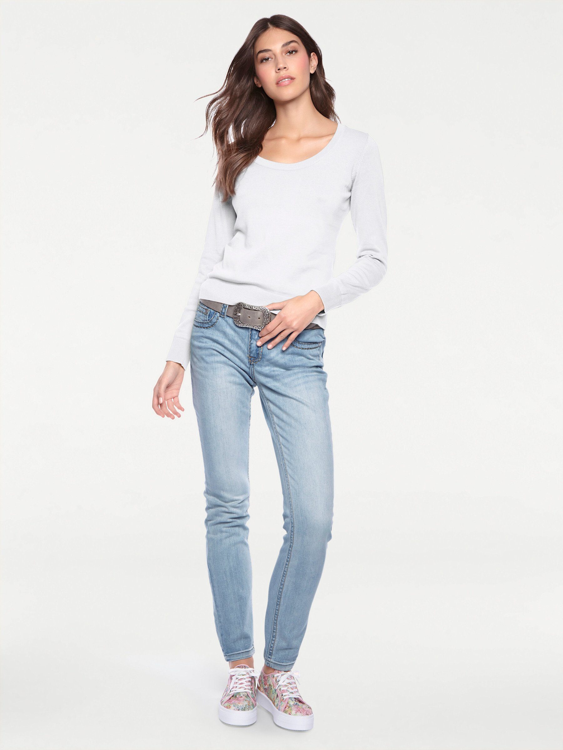 Strickpullover Rundhals-Pullover