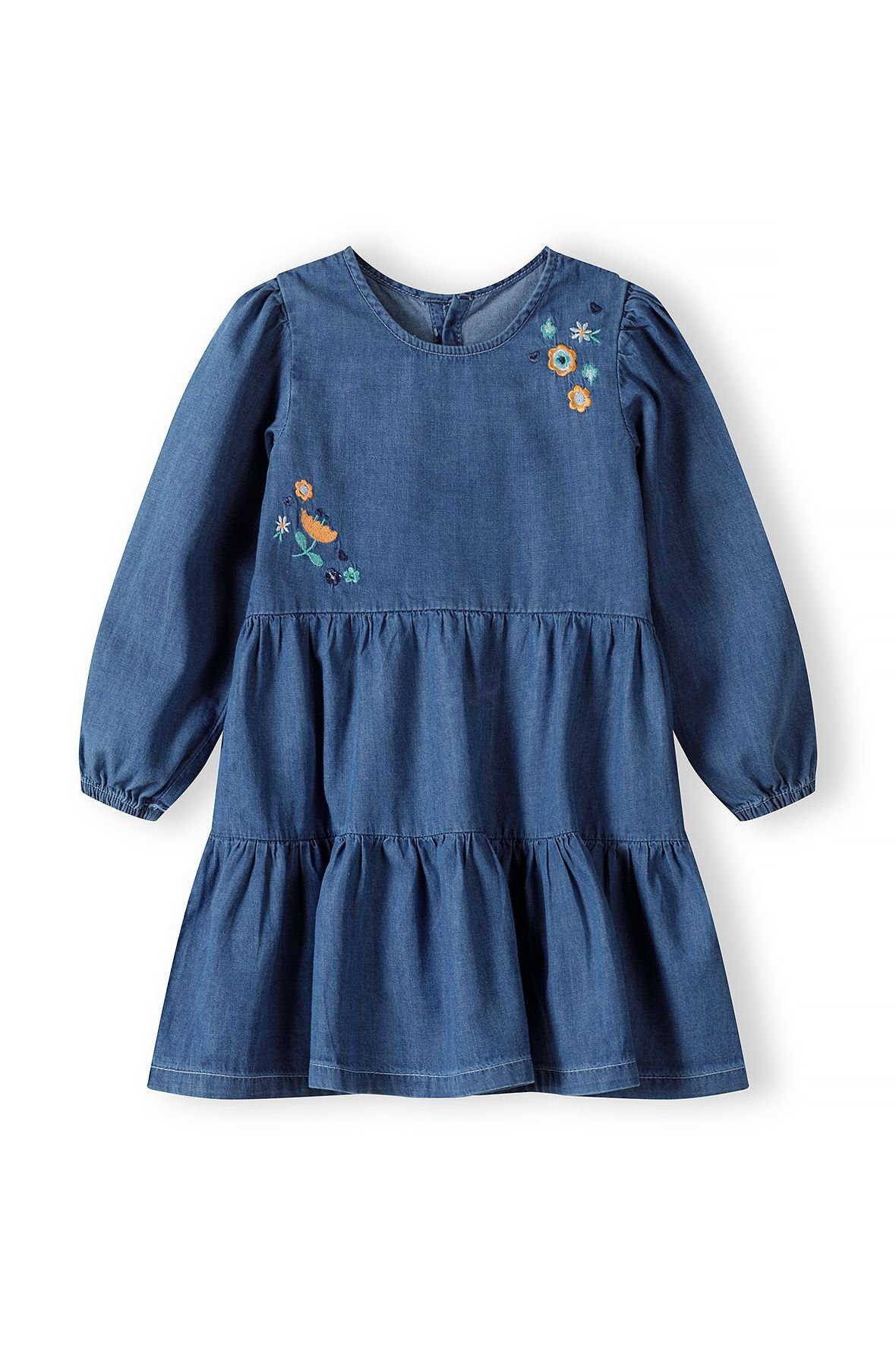 MINOTI Chambray-Stufenkleid (3m-3y) Jeanskleid