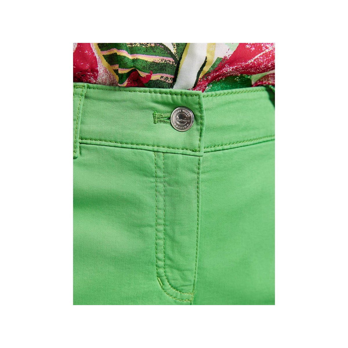 GERRY WEBER 5-Pocket-Jeans grün (1-tlg)