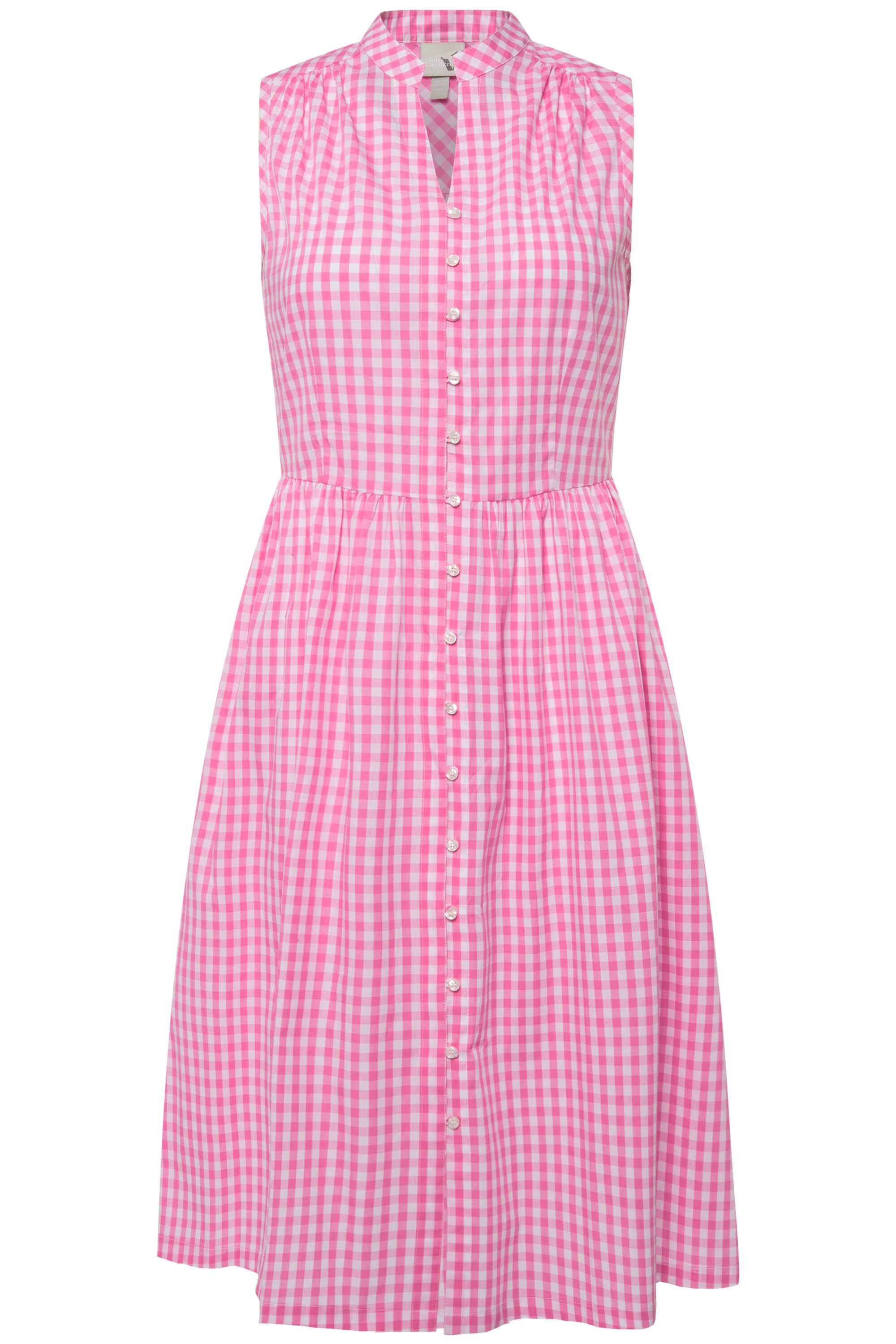 Ulla Popken Midikleid Trachtenkleid Karo V-Ausschnitt günstig online kaufen