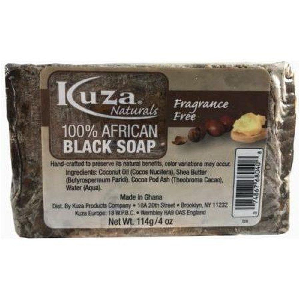KUZA Haarseife Kuza 100% African Black Soap Fragrance-Free 114g