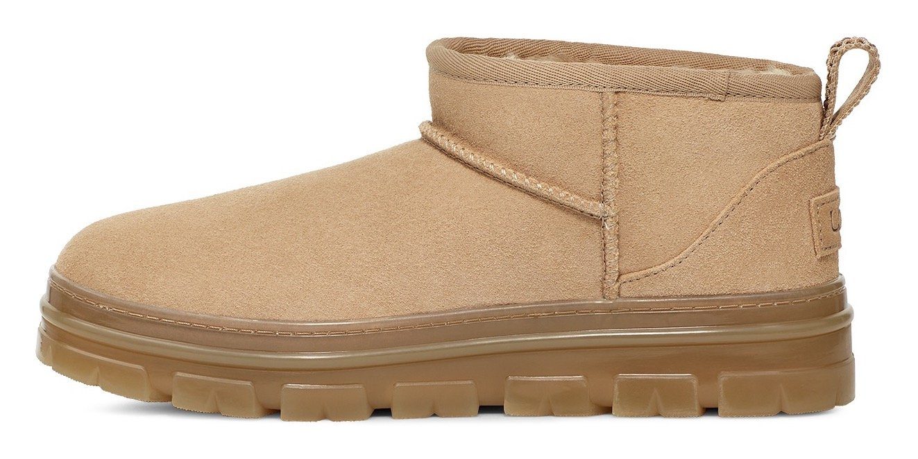 UGG Classic Schlupfboots mit Clear beige Laufsohle transparenter Ultra Mini