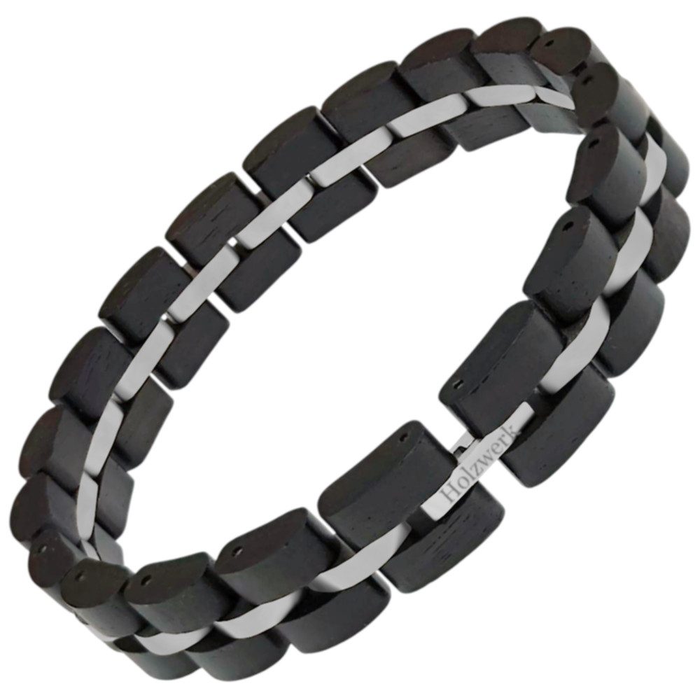 Holzwerk Gliederarmband Designer Holz Armband, Mode Armkette, Holz Unikate inkl. Armbandkürzer, ideal als Geschenk