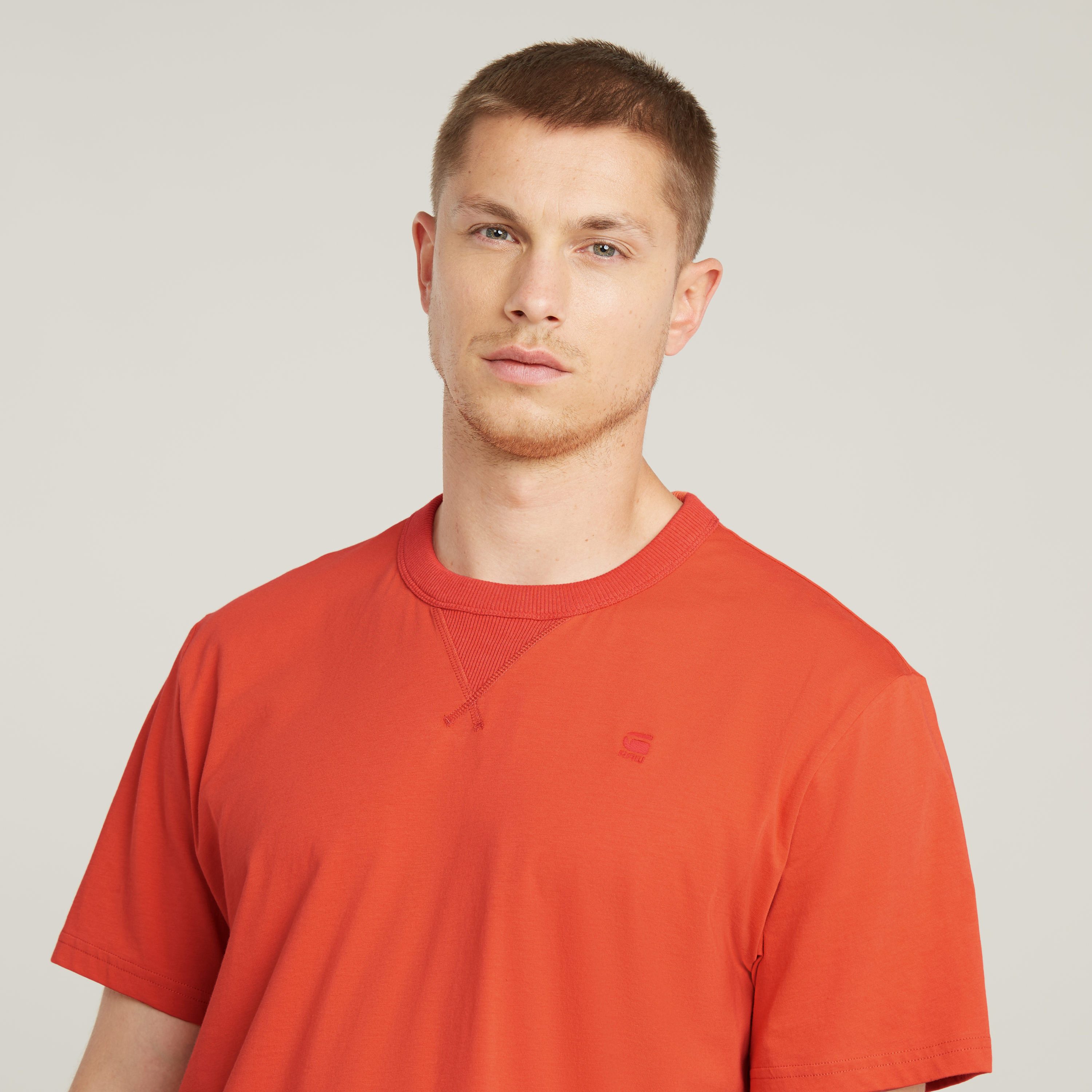 G-STAR T-Shirt Nifous Rundhals, mit Rippeinsatz