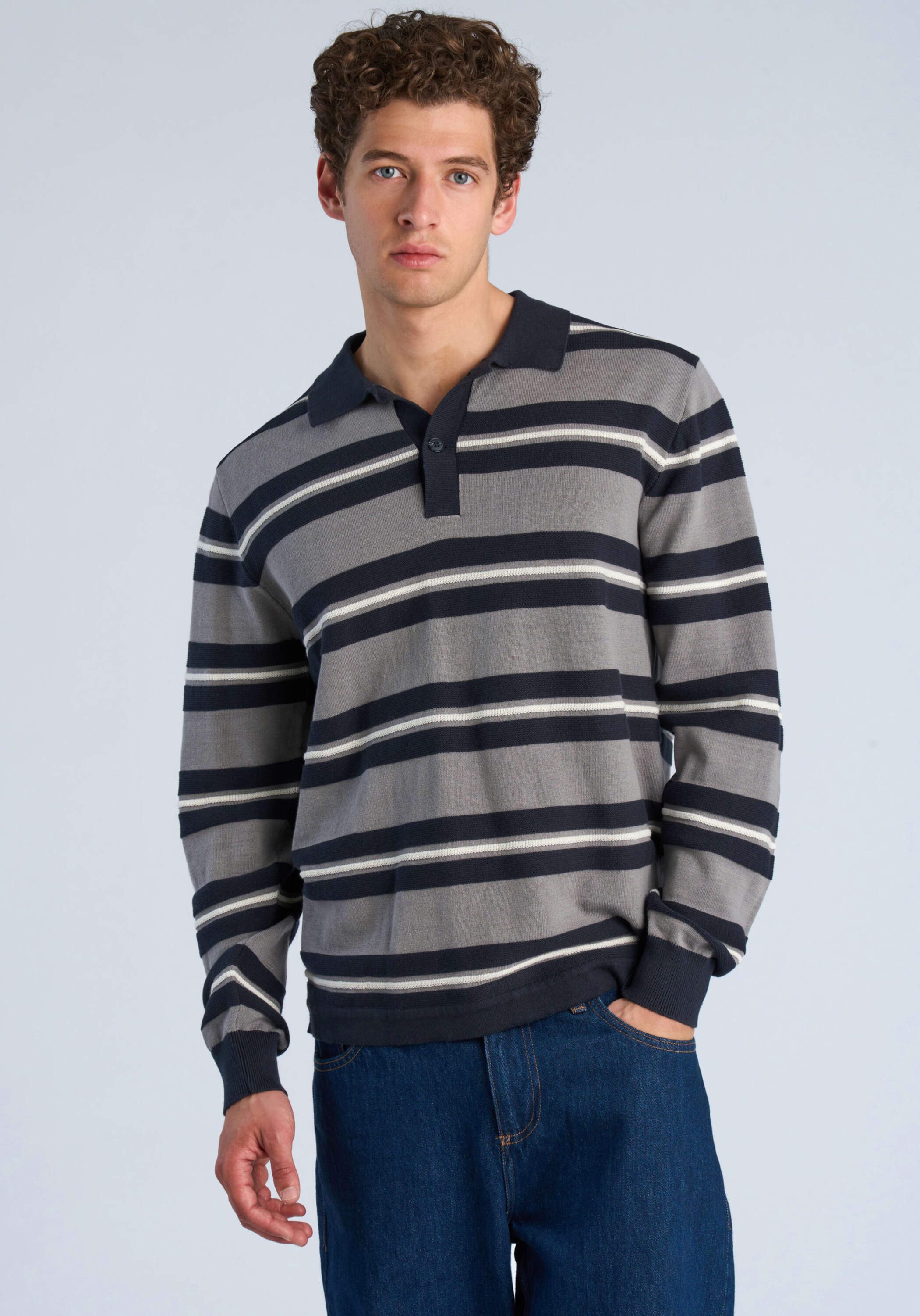 LINDBERGH Poloshirt Strickpullover Comfort Fit