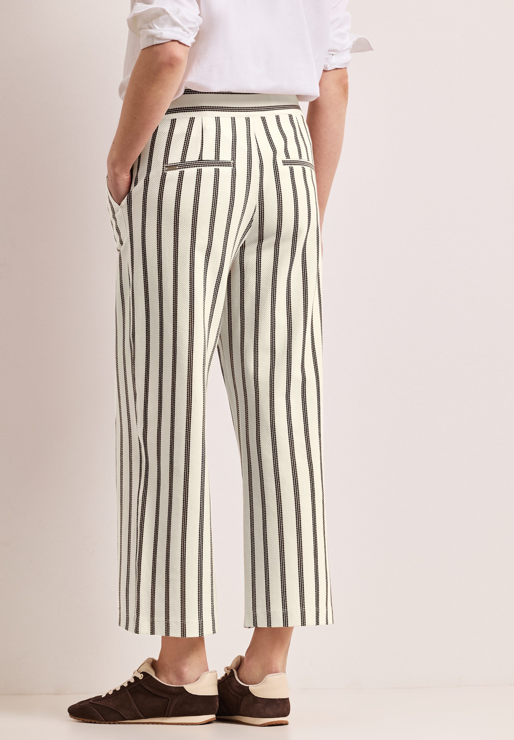 STREET ONE Jerseyhose im Streifendesign