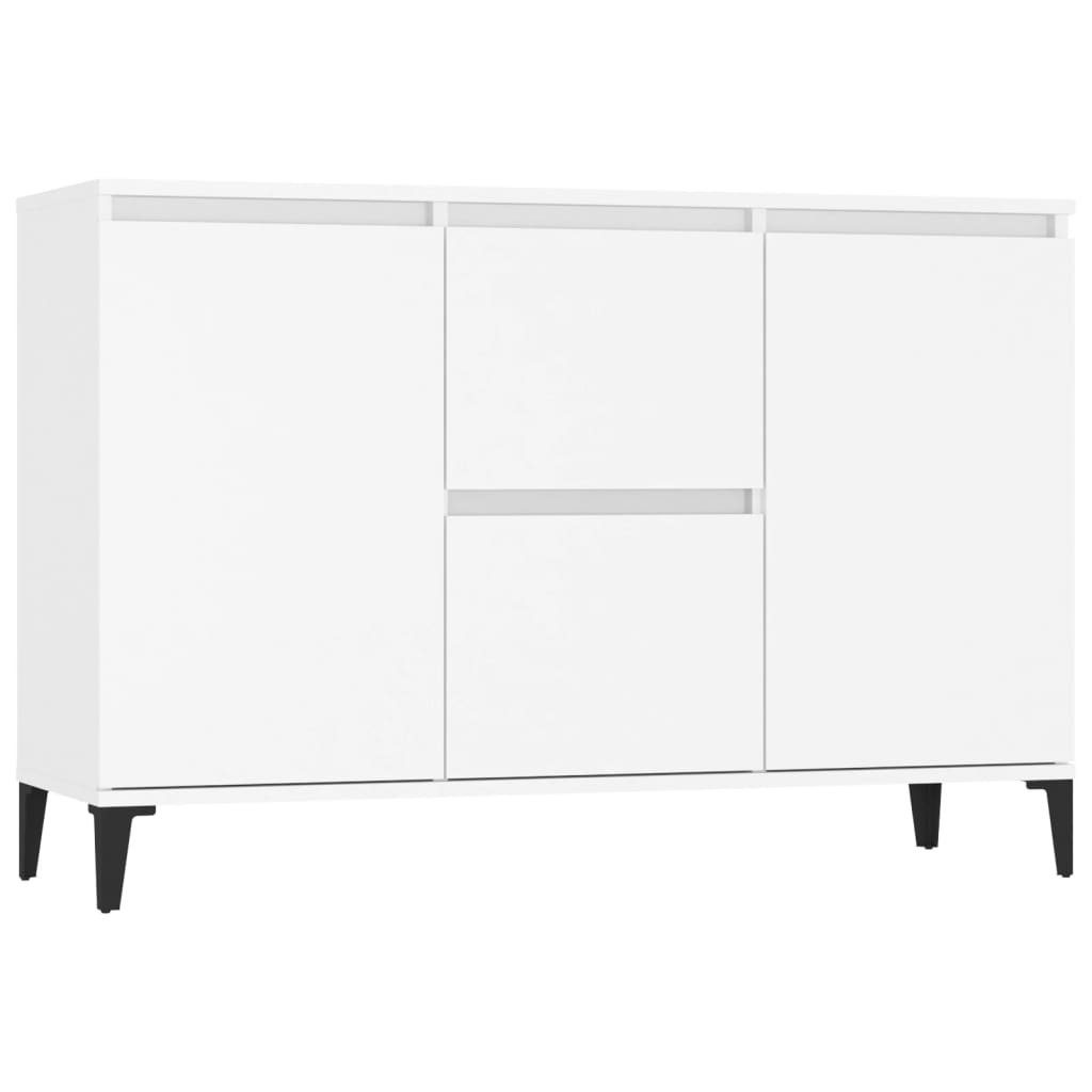 vidaXL Sideboard NA Sideboard Weiß 104x35x70 cm mit 2 Schubladen und 2 Türen für Wohnzi