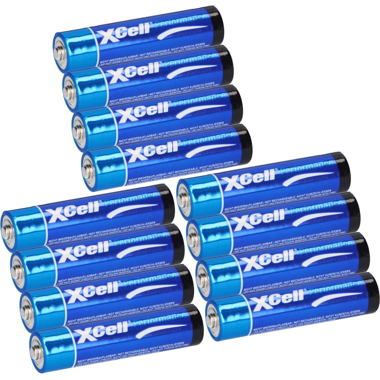 XCell 12x XCell LR03 Micro Super Alkaline Batterie AAA 3x 4er Folie Batterie