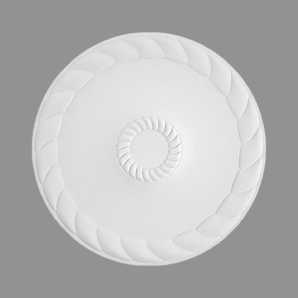 PROVISTON Wanddekoobjekt Stuckrosette, Polystyrol, Durchmesser mm, 600 Weiß