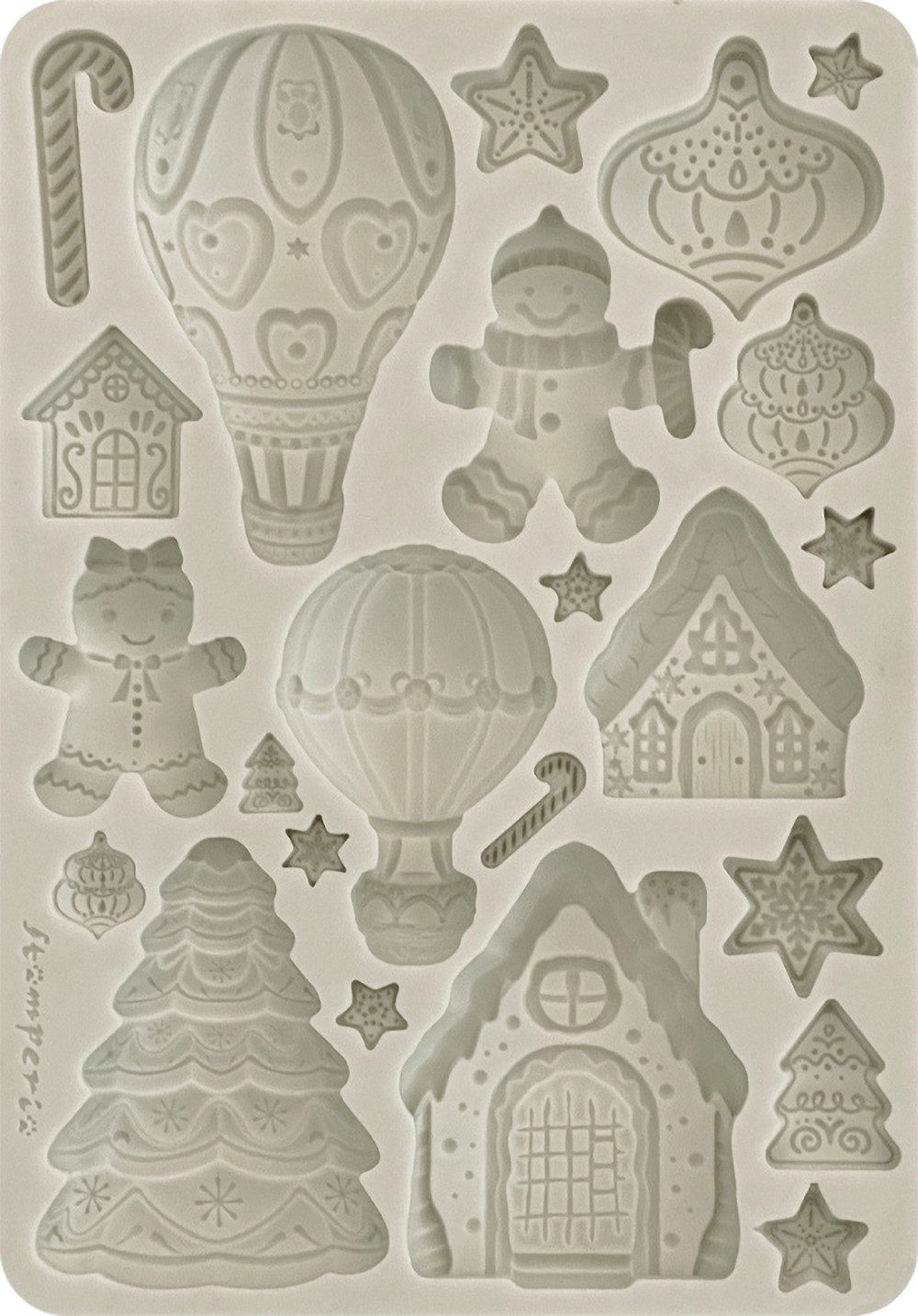Stamperia Modellierwerkzeug Candy Christmas - Gingerbreads, DIN A5