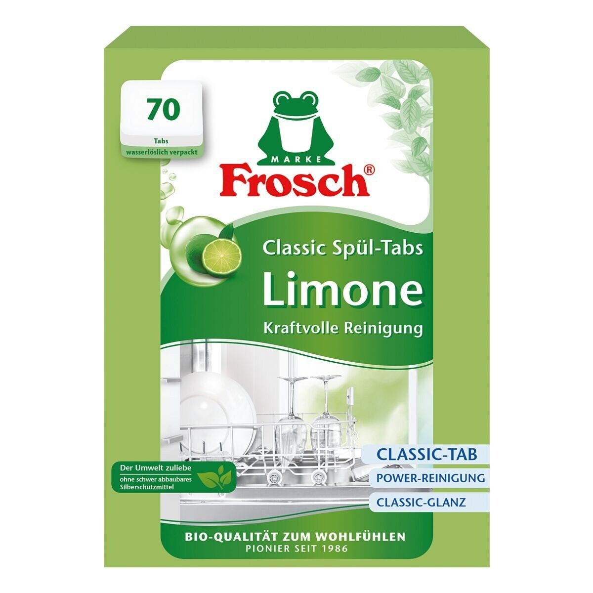 FROSCH Limone Spülmaschinentabs (70 Tabs, mit natürlichem Soda)