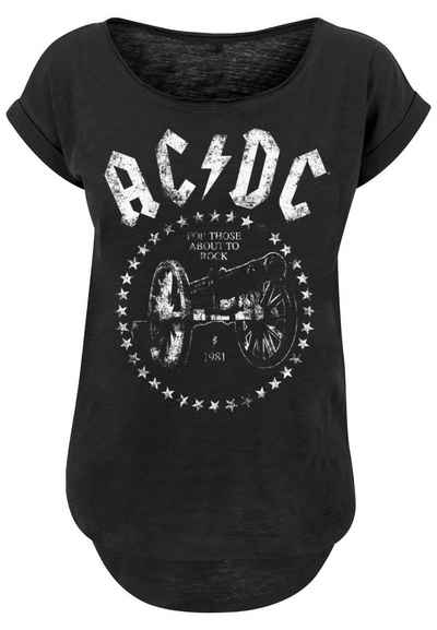 F4NT4STIC T-Shirt PLUS SIZE ACDC We Salute You Cannon Print