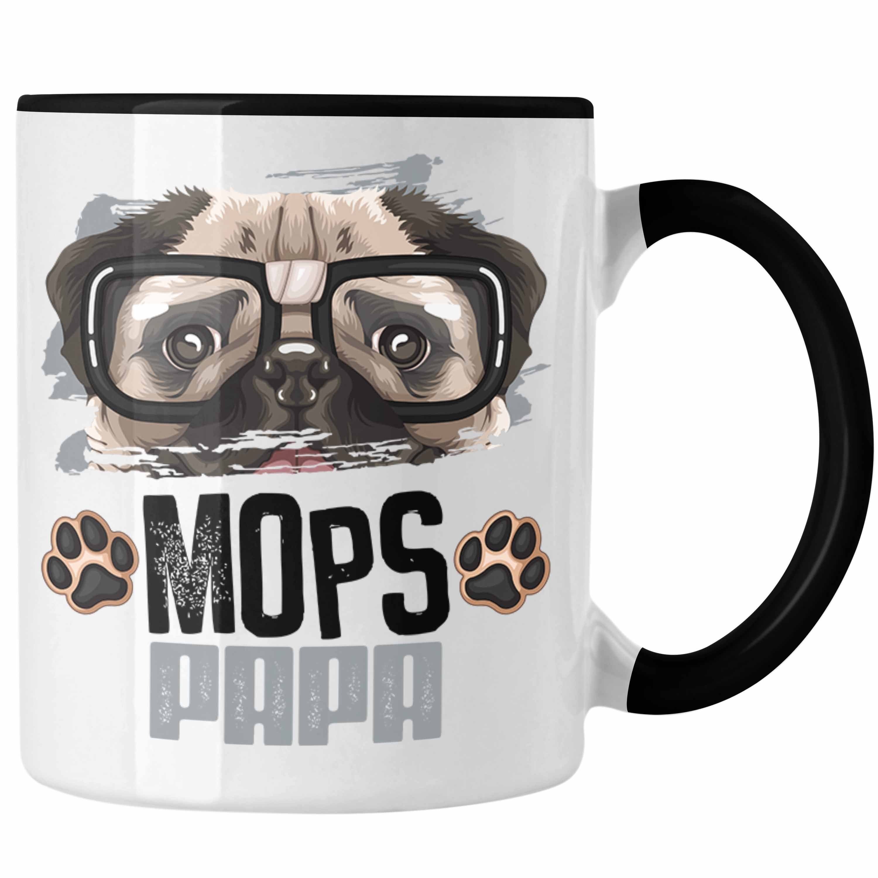 Trendation Tasse Mops Papa Mops Spruch Li Besitzer Geschenkidee Tasse Schwarz Lustiger Geschenk