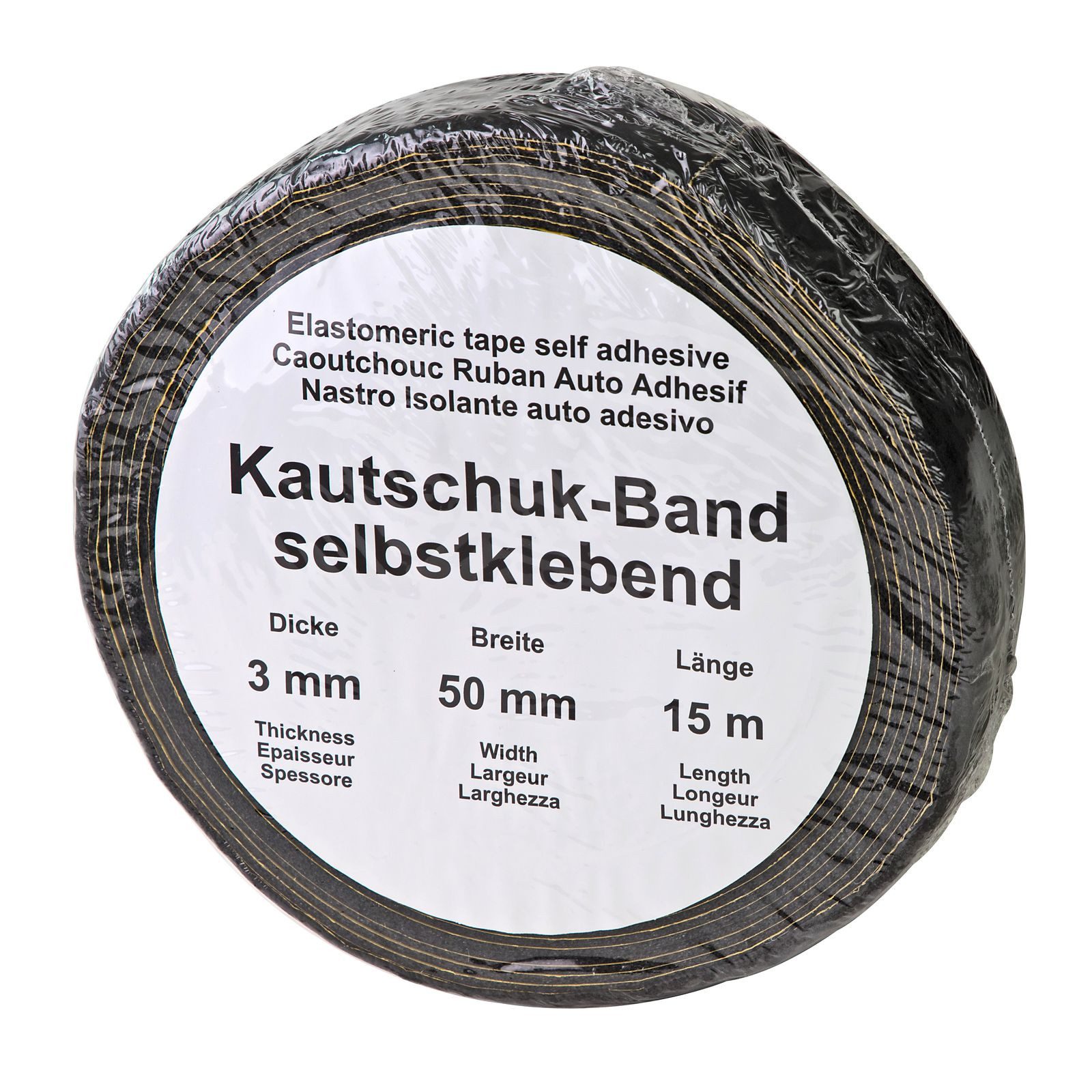 Austroflex Dämmunterlage Austroflex Kautschukband 50x3mm x 15m selbstklebend für Rohrisolierung