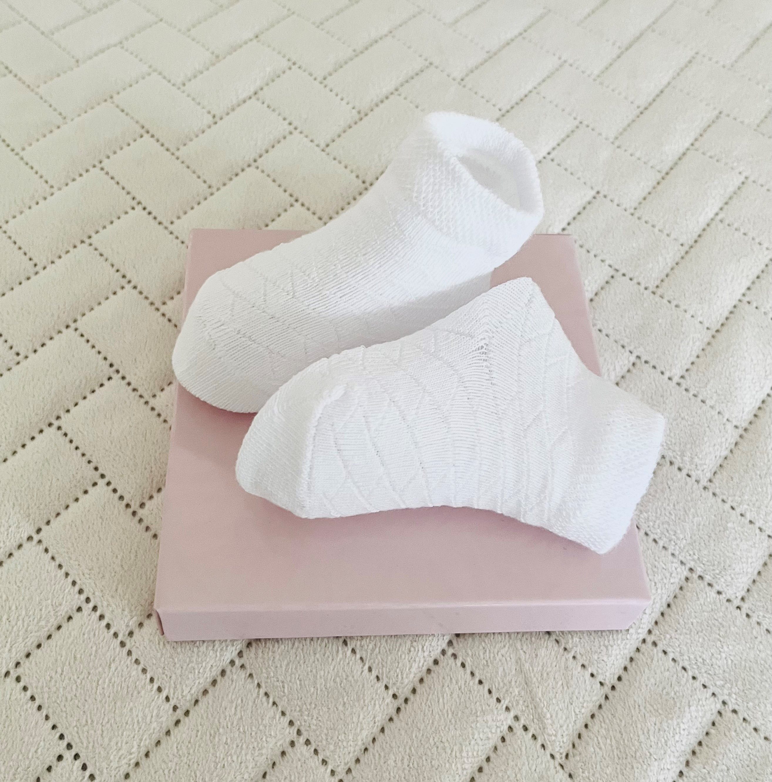 NoblesBox Strümpfe NoblesBox Baby Socken, Baumwolle, Weiß 9 (9-Paar)