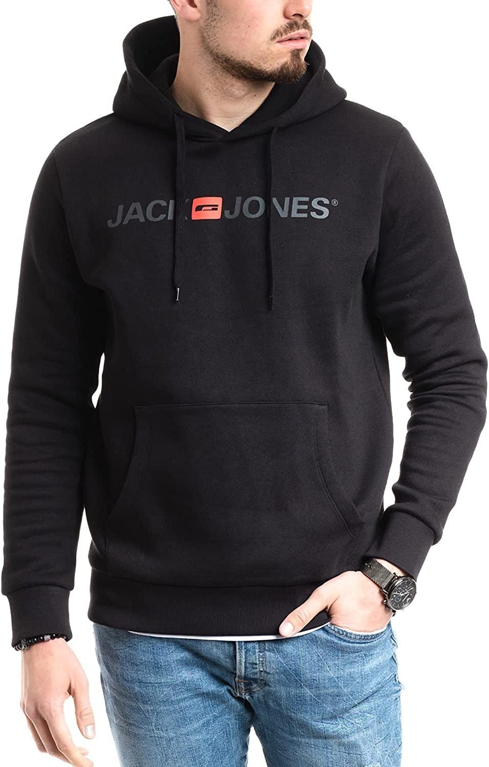 Jack & Jones Hoodie mit Kängurutasche, mit Kapuze, mit Logodruck