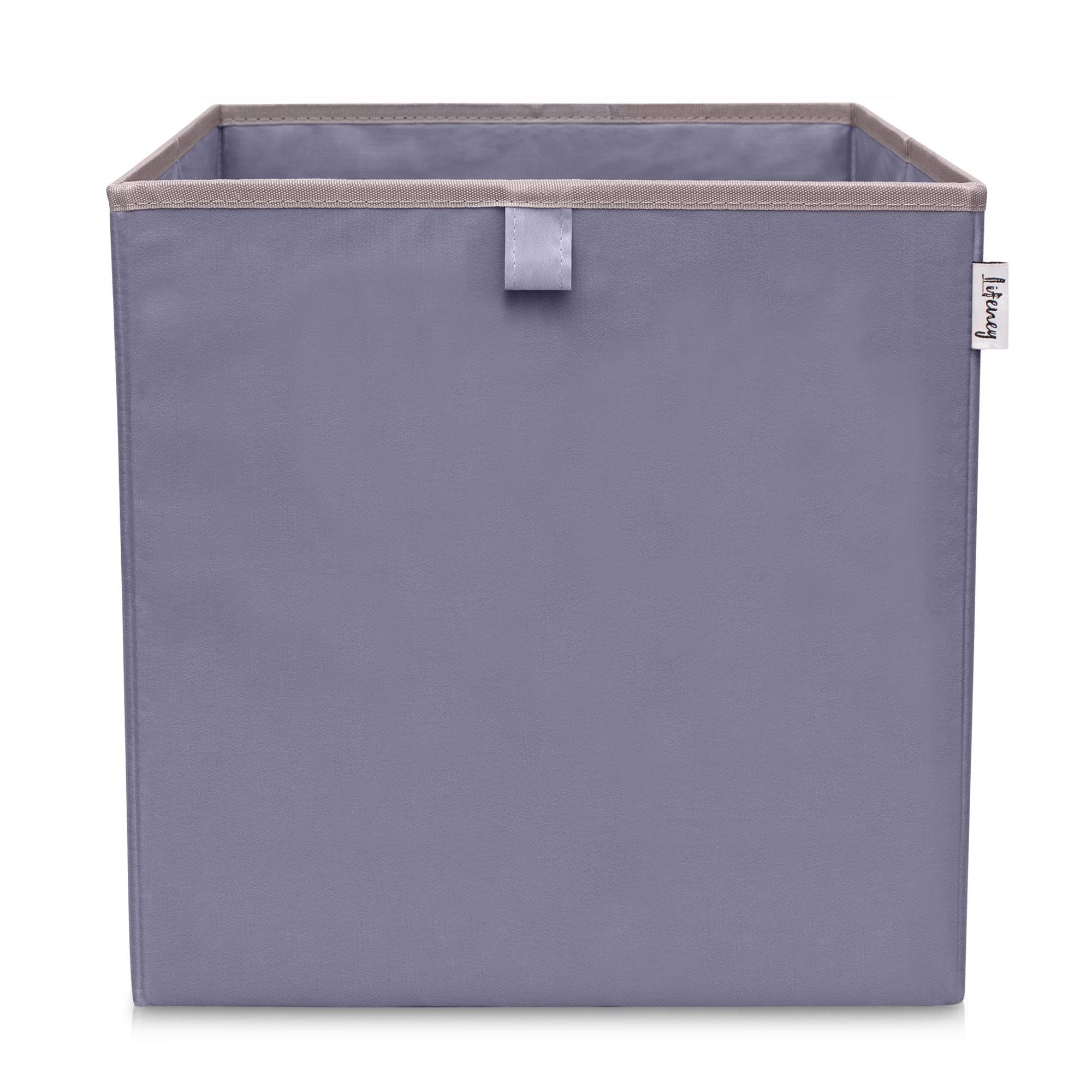 Lifeney Aufbewahrungsbox Aufbewahrungsbox Dunkelgrau 33x33x33 cm für Würfelregale, Einfarbig, ideal für Kinderzimmer, vielseitig einsetzbar